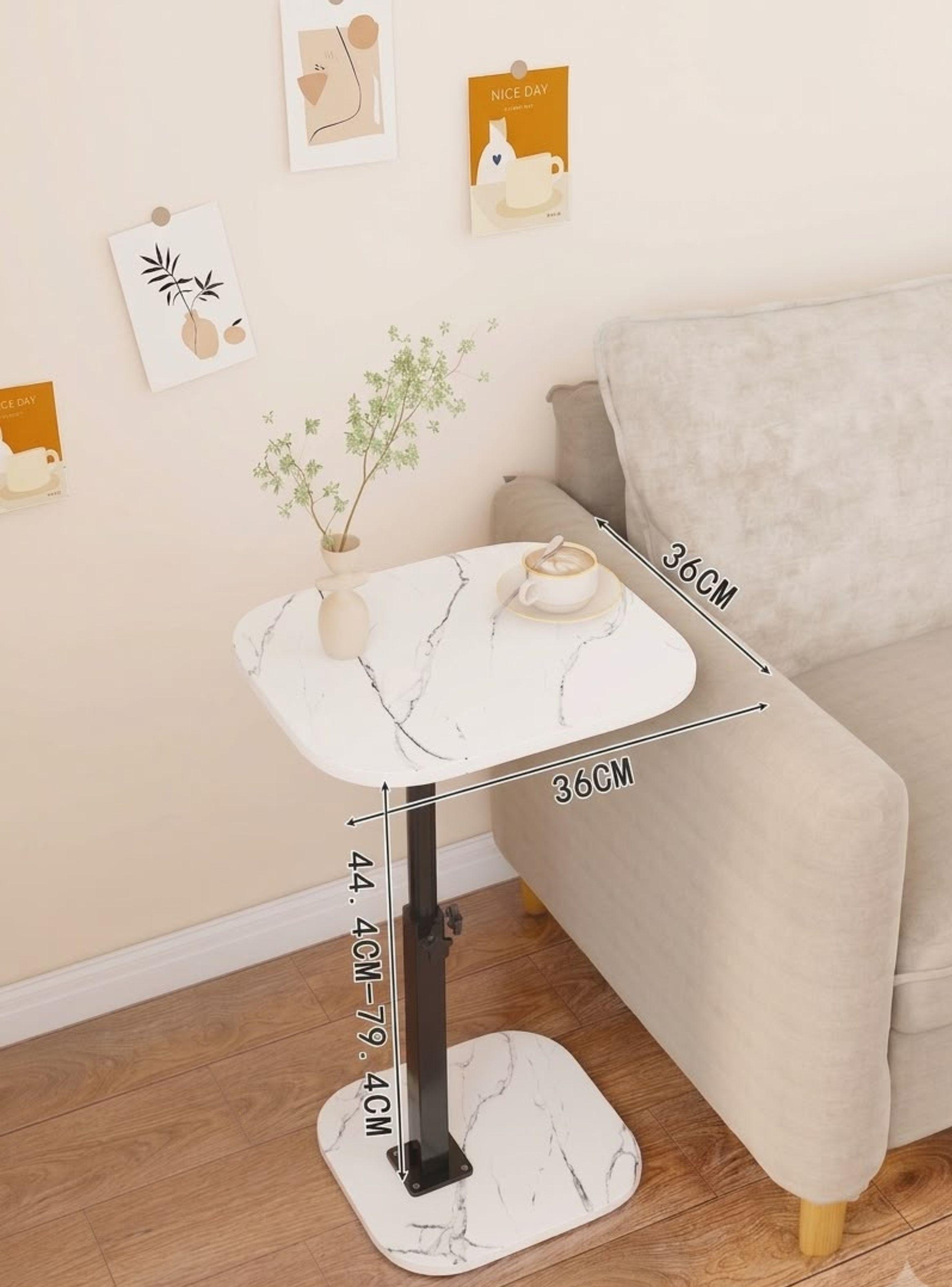 Mesa Auxiliar Sofá Cama Altura Regulable Mármol Moderna-2