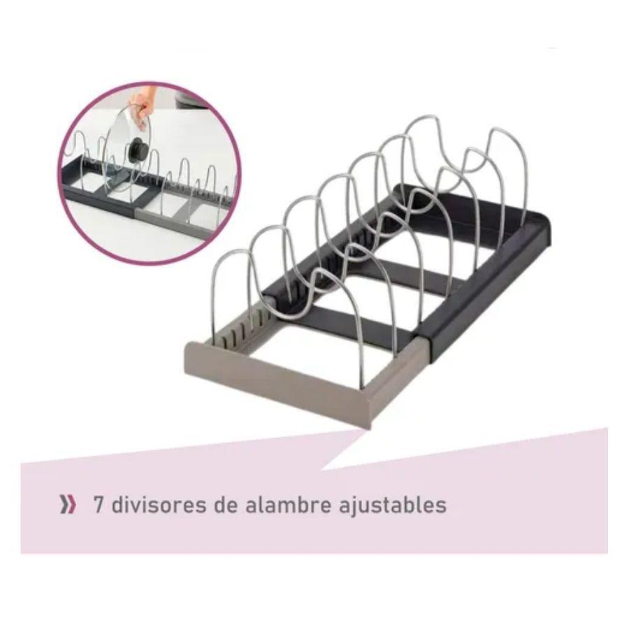 Rack Organizador Tapas Ollas Expandible Cocina Menaje Sartén-3