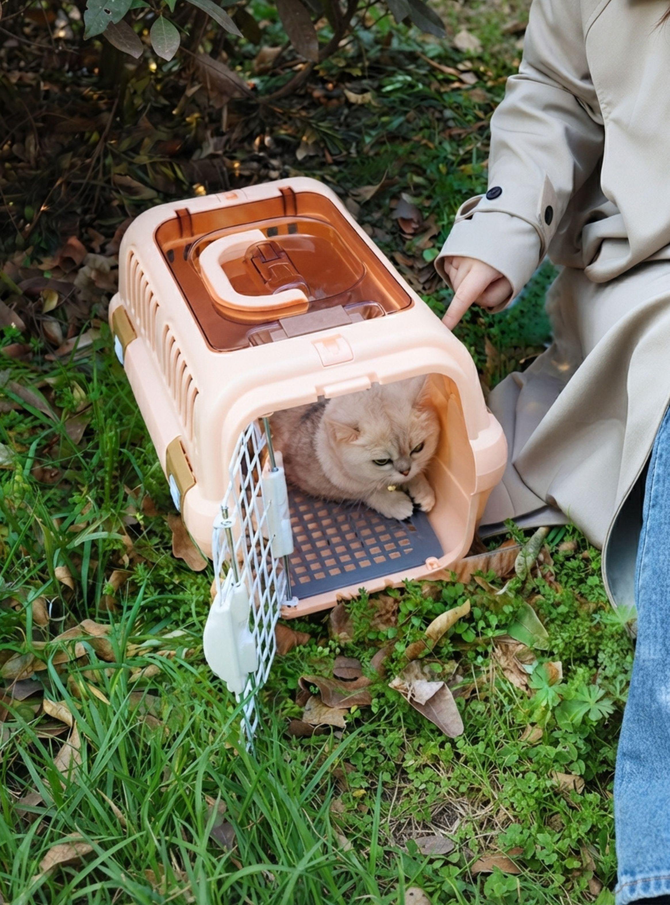 Jaula Transportadora Canil Perro Gato Mascota 47cm-3