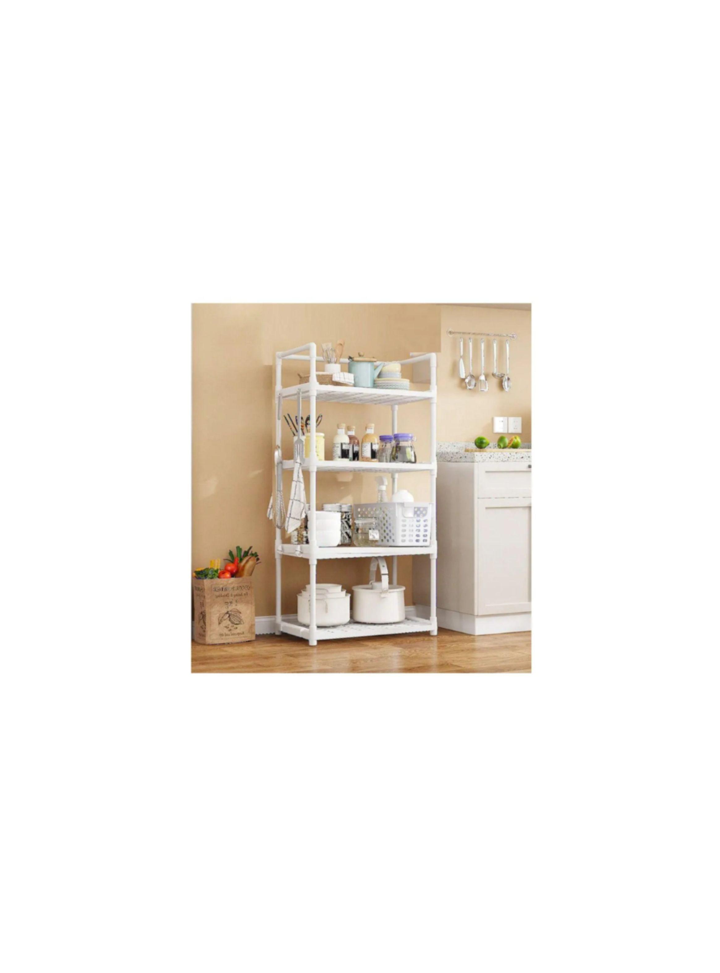 Estante de cocina organizador 4 niveles multiuso hogar blanco-1