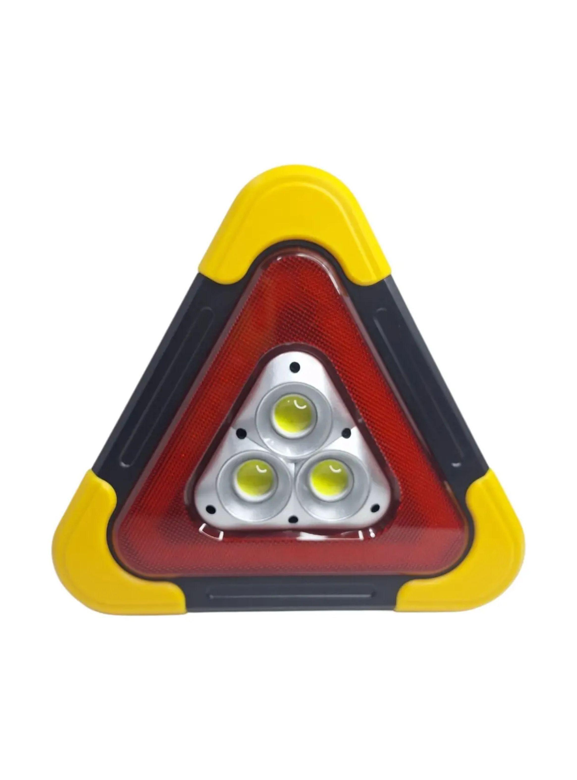 Linterna Foco De Emergencia Triangular Led Solar Auto Ruta-0