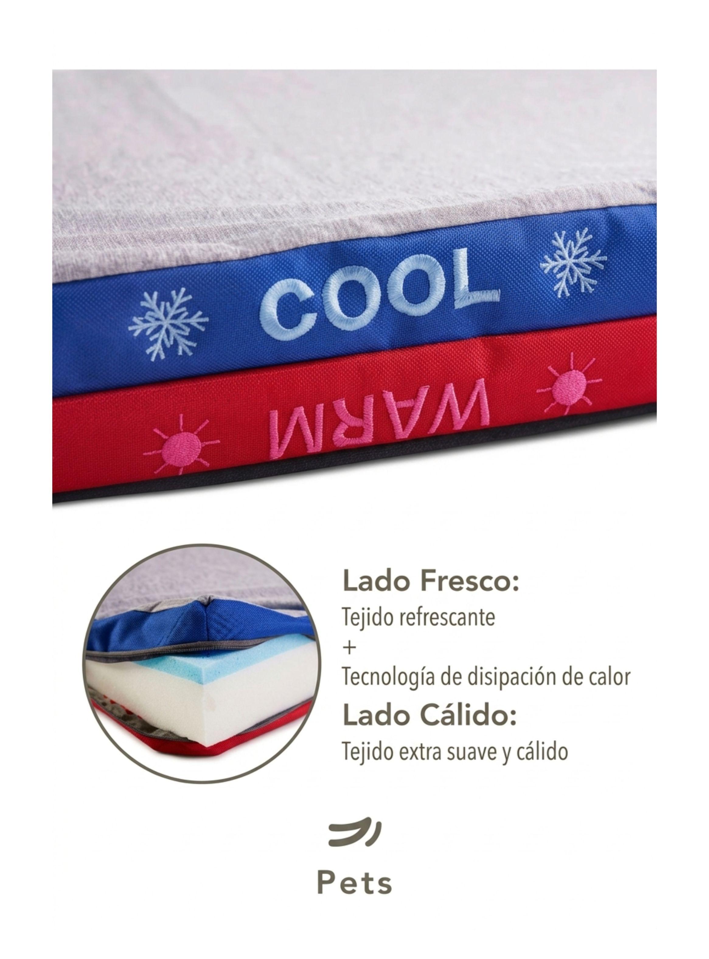 Cama Para Perro Reversible Frío Calor 75x48cm Talla S-3