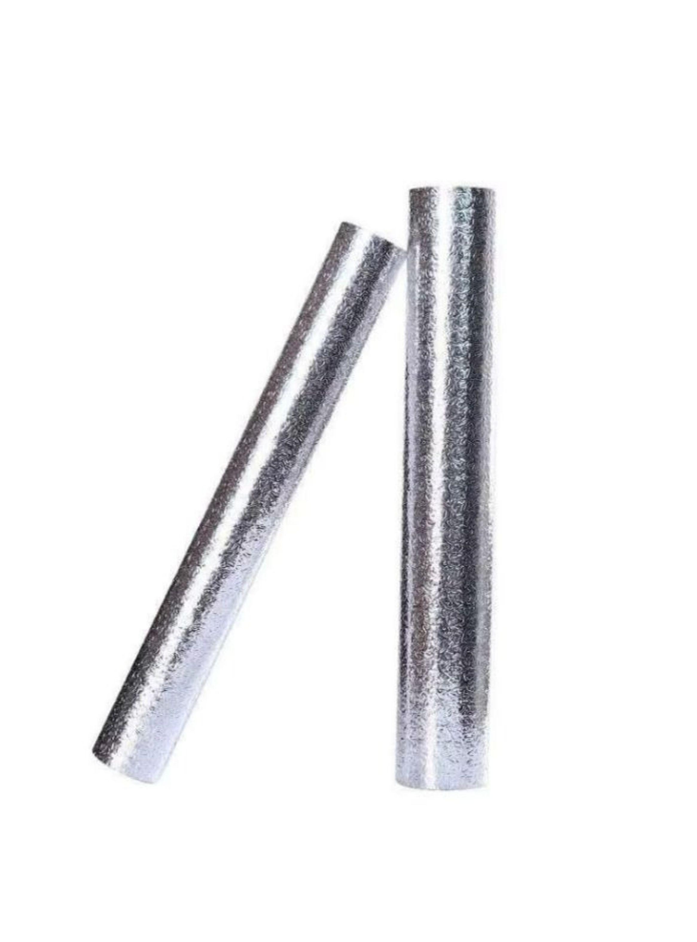 Pack 2 Papel Aluminio Autoadhesivo Antigrasa Para Cocina Impermeable Plateado 0 4x3M-0