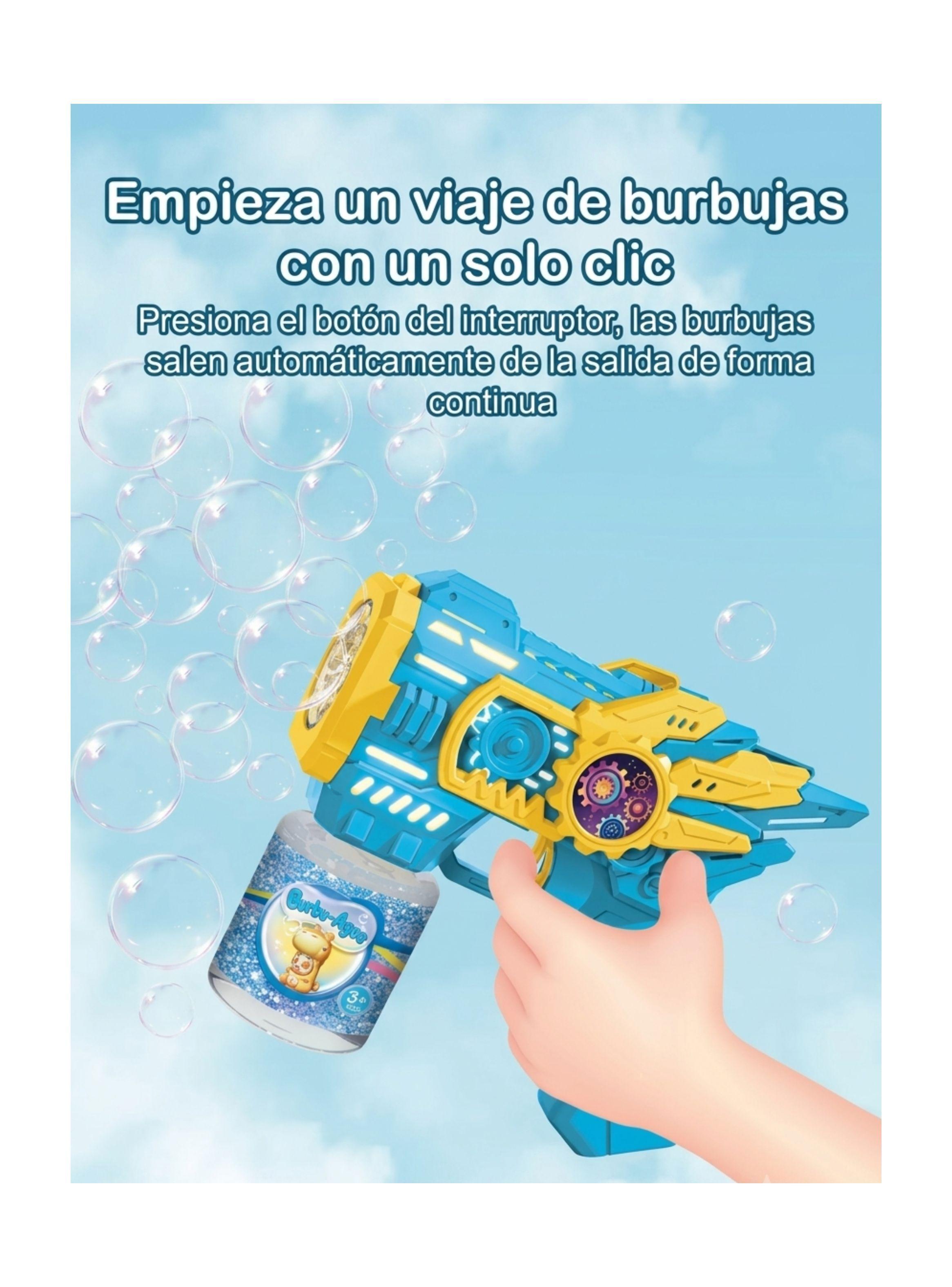 Pistola De Burbujas Electrica Luces Gear Bubble Gun Infantil-2