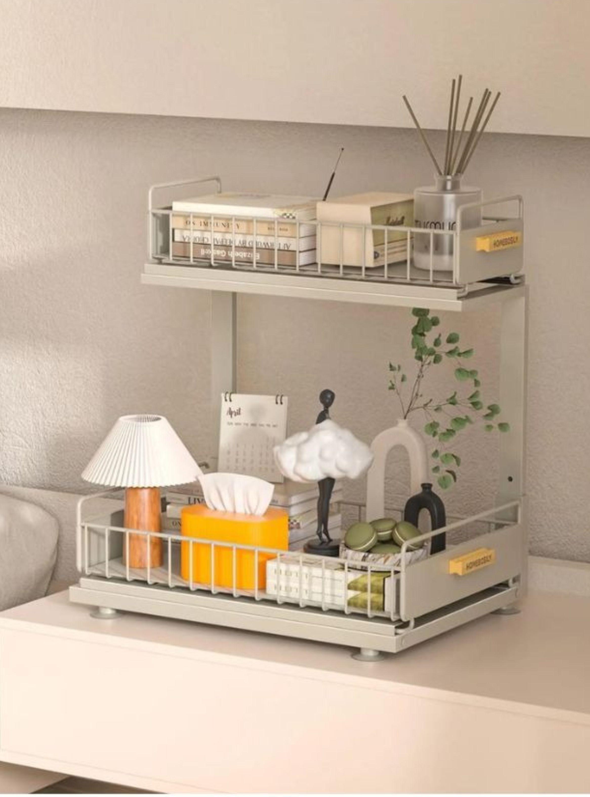 Organizador 2 Niveles Cajones Deslizantes Cocina Bano Despensa-4