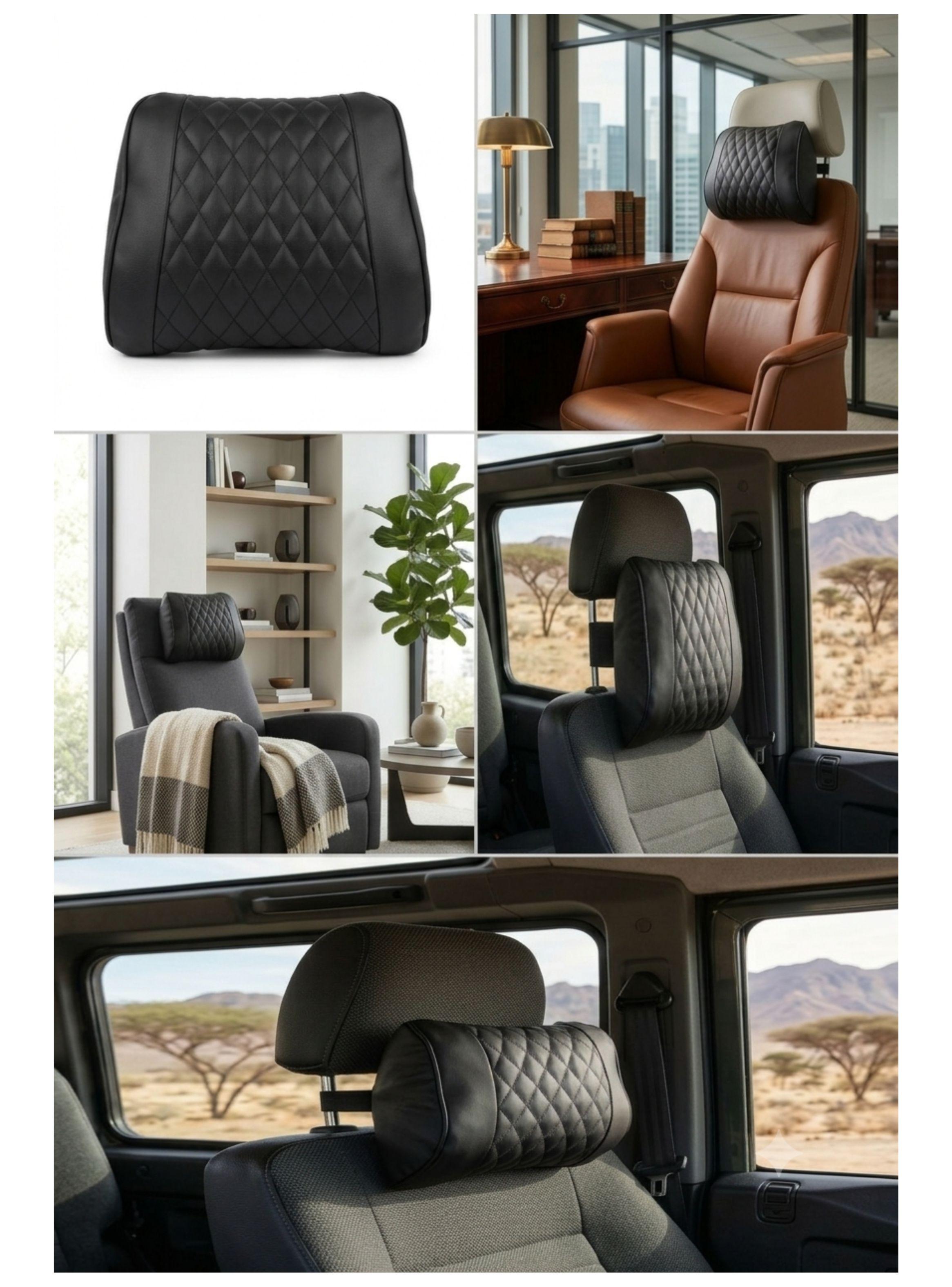  Almohada Cojín Cuello Apoya Cabeza Auto Ergonómico-2