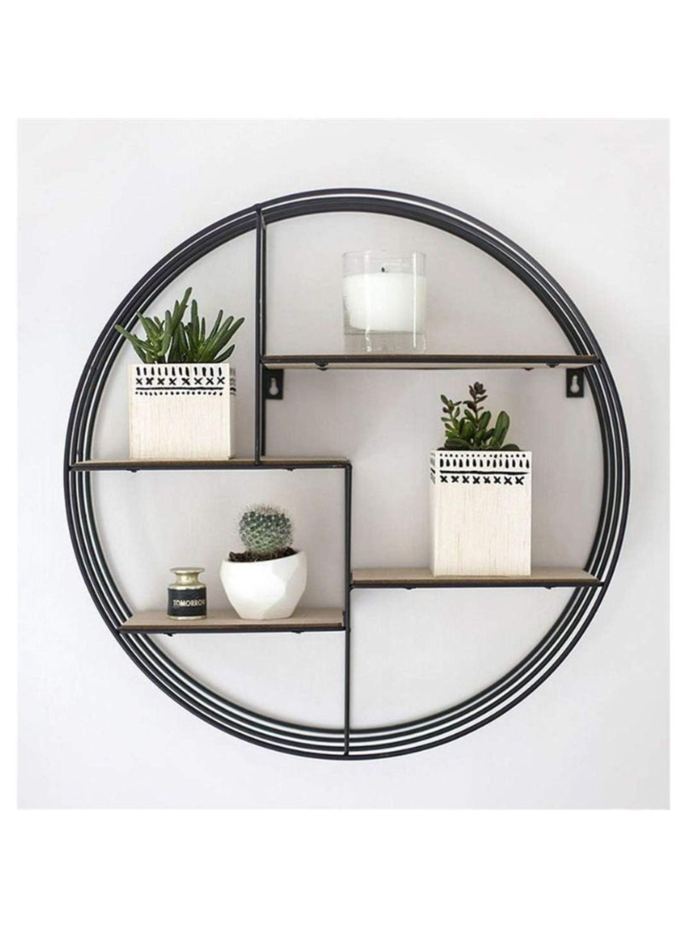 Estante Flotante De Pared Metálico Decorativo De 4 Niveles-2