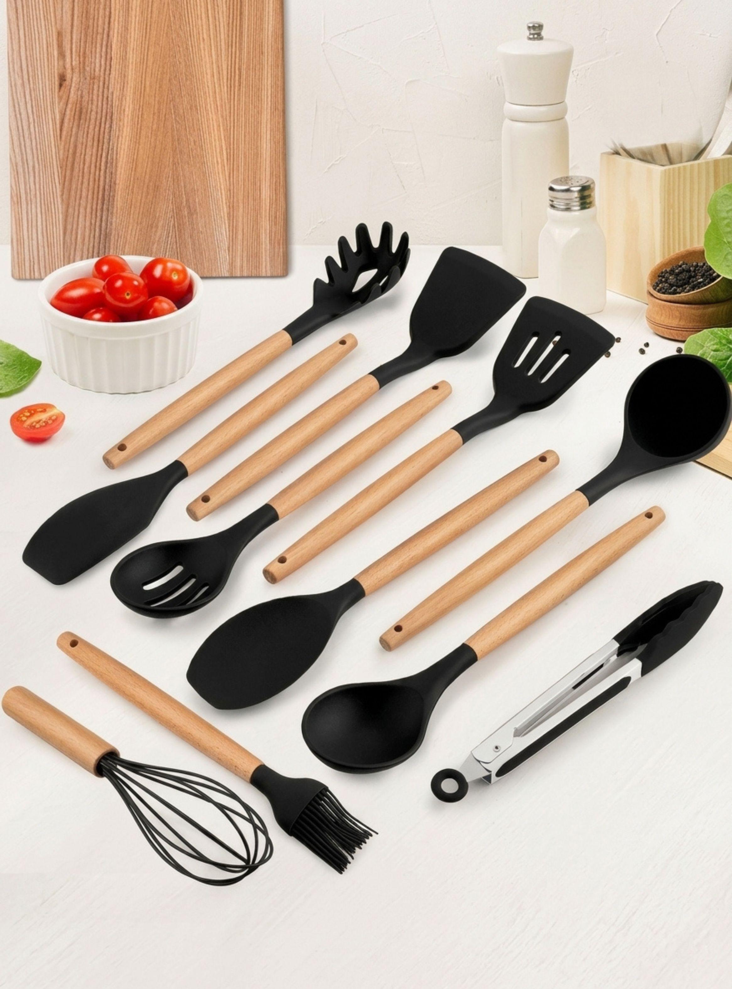 Juego De Utensilios De Cocina Silicona Antiadherente 12pcs-3