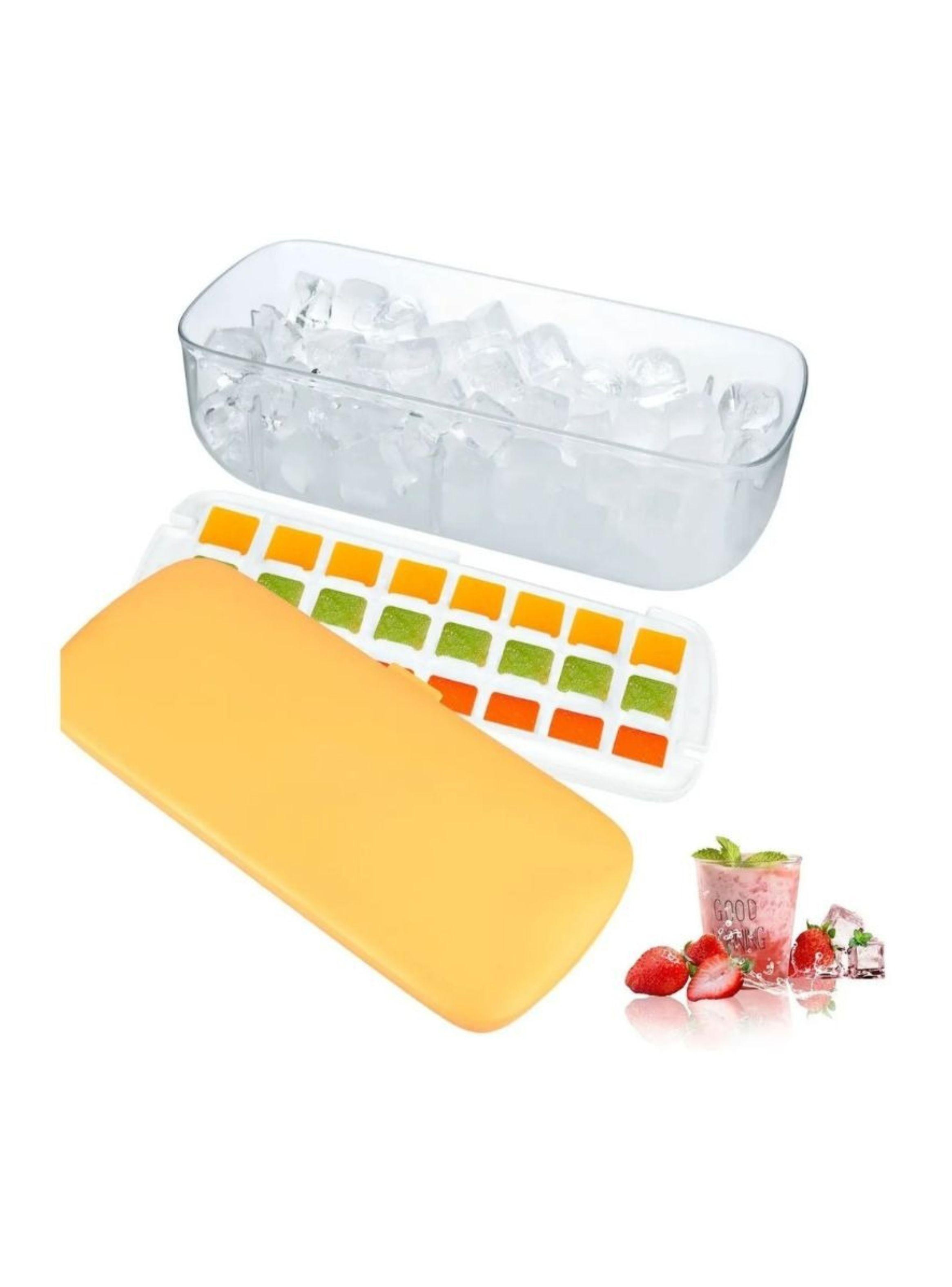  Molde Cubetera Hielo Con Contenedor Y Tapa Presión-4