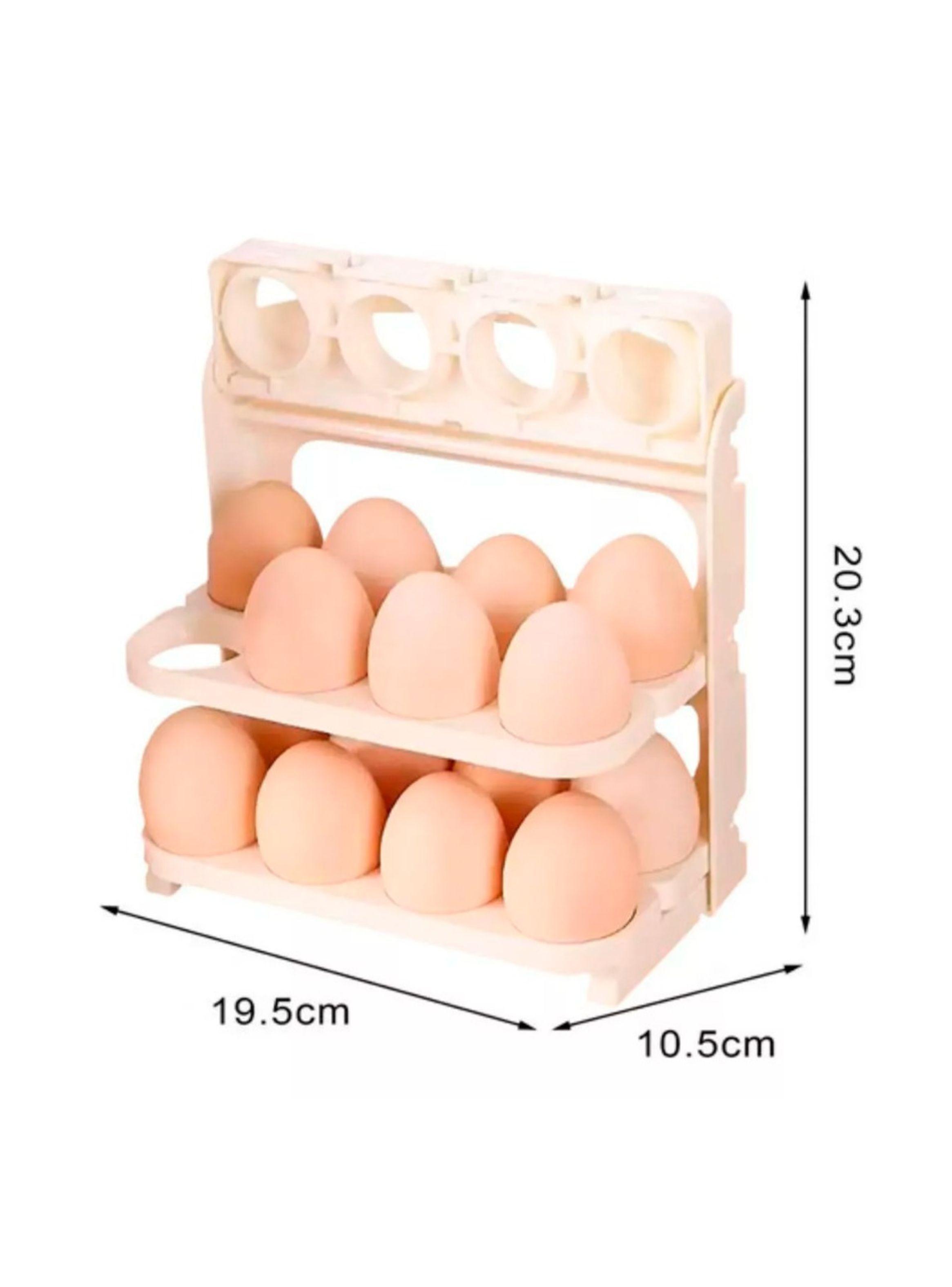 Estante Organizador Almacenamiento De Huevos Plegable De 3 Niveles-2