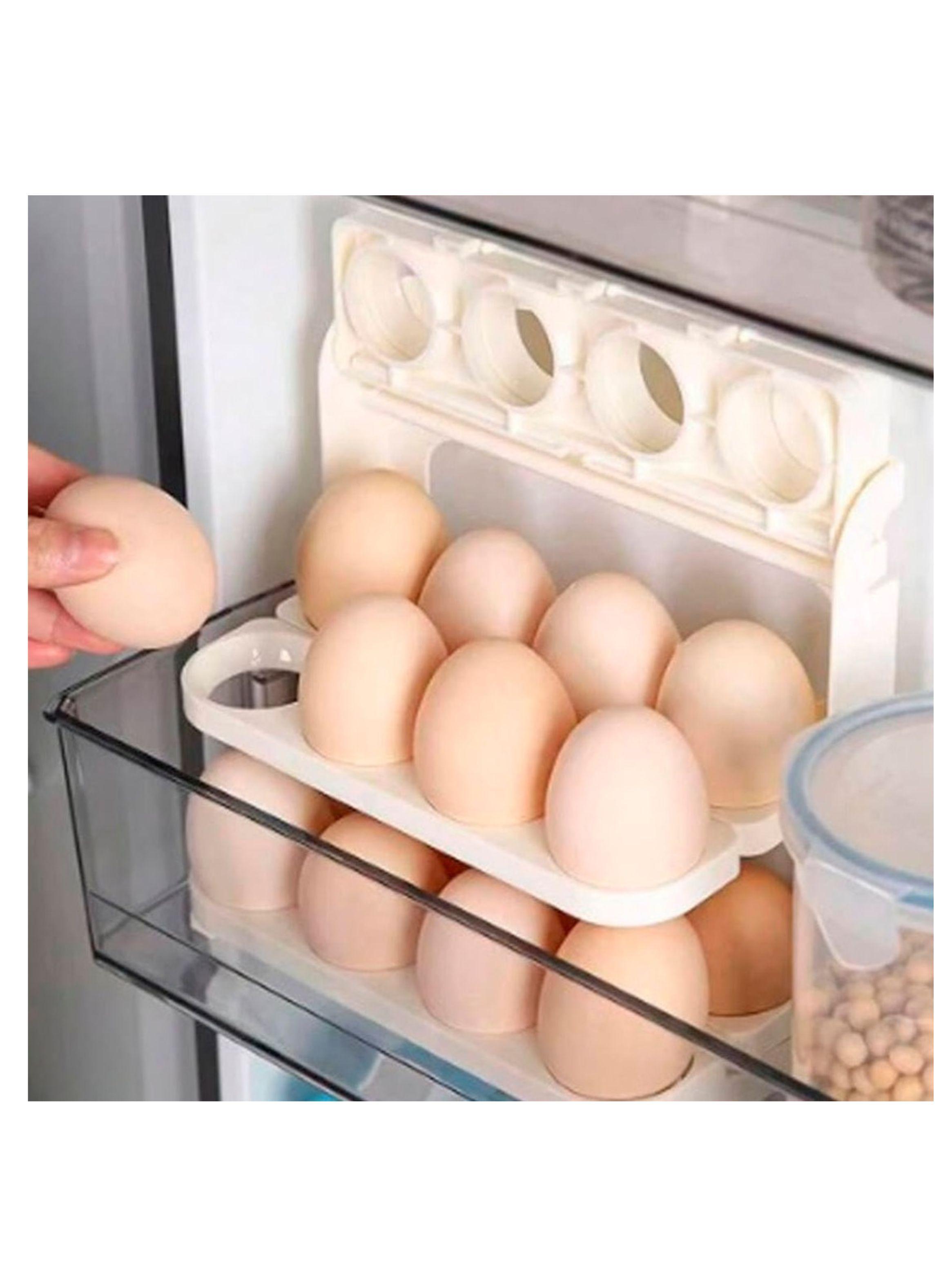 Estante Organizador Almacenamiento De Huevos Plegable De 3 Niveles-4