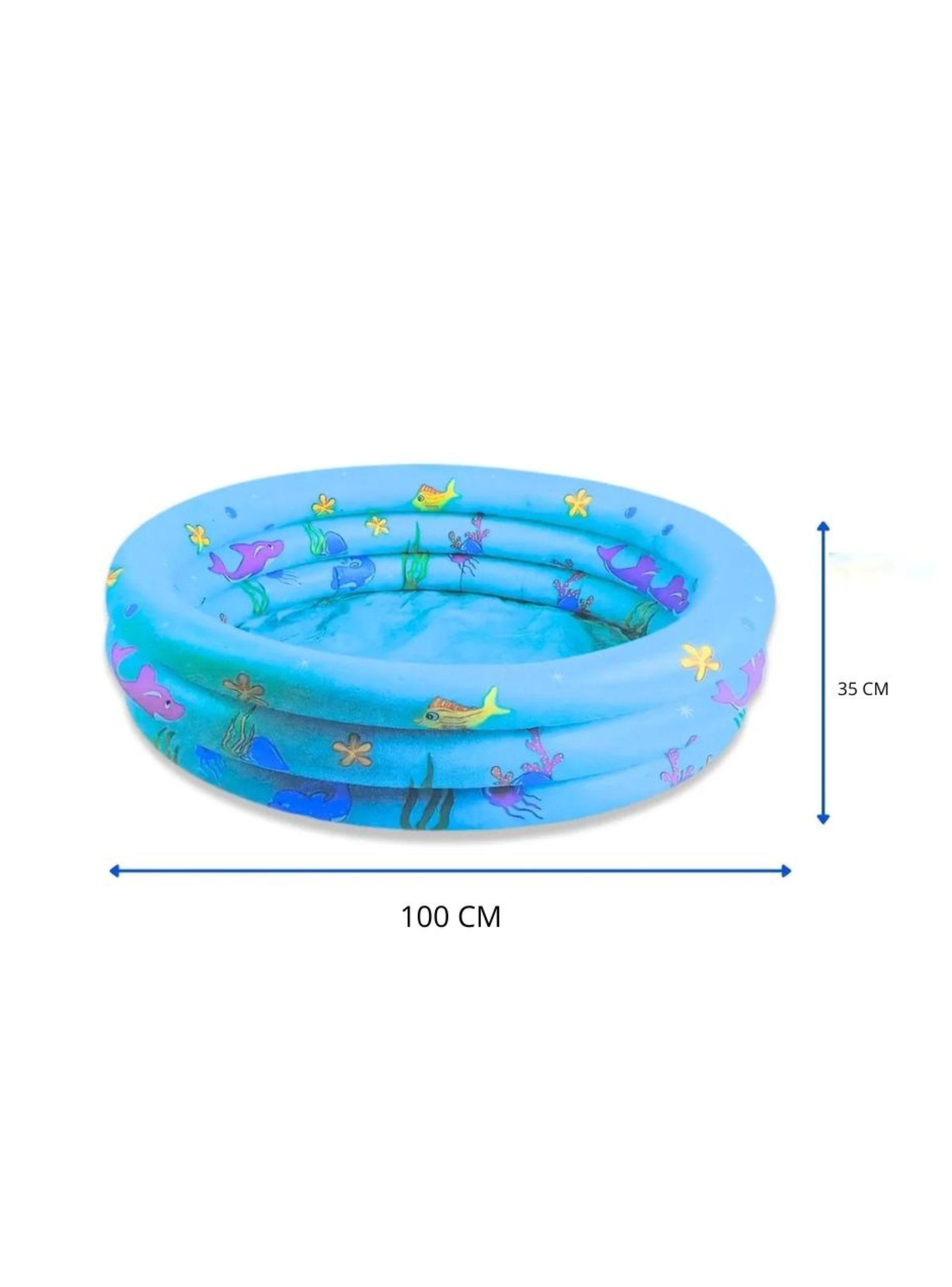 Piscina Inflable 3 Anillos Azul-2