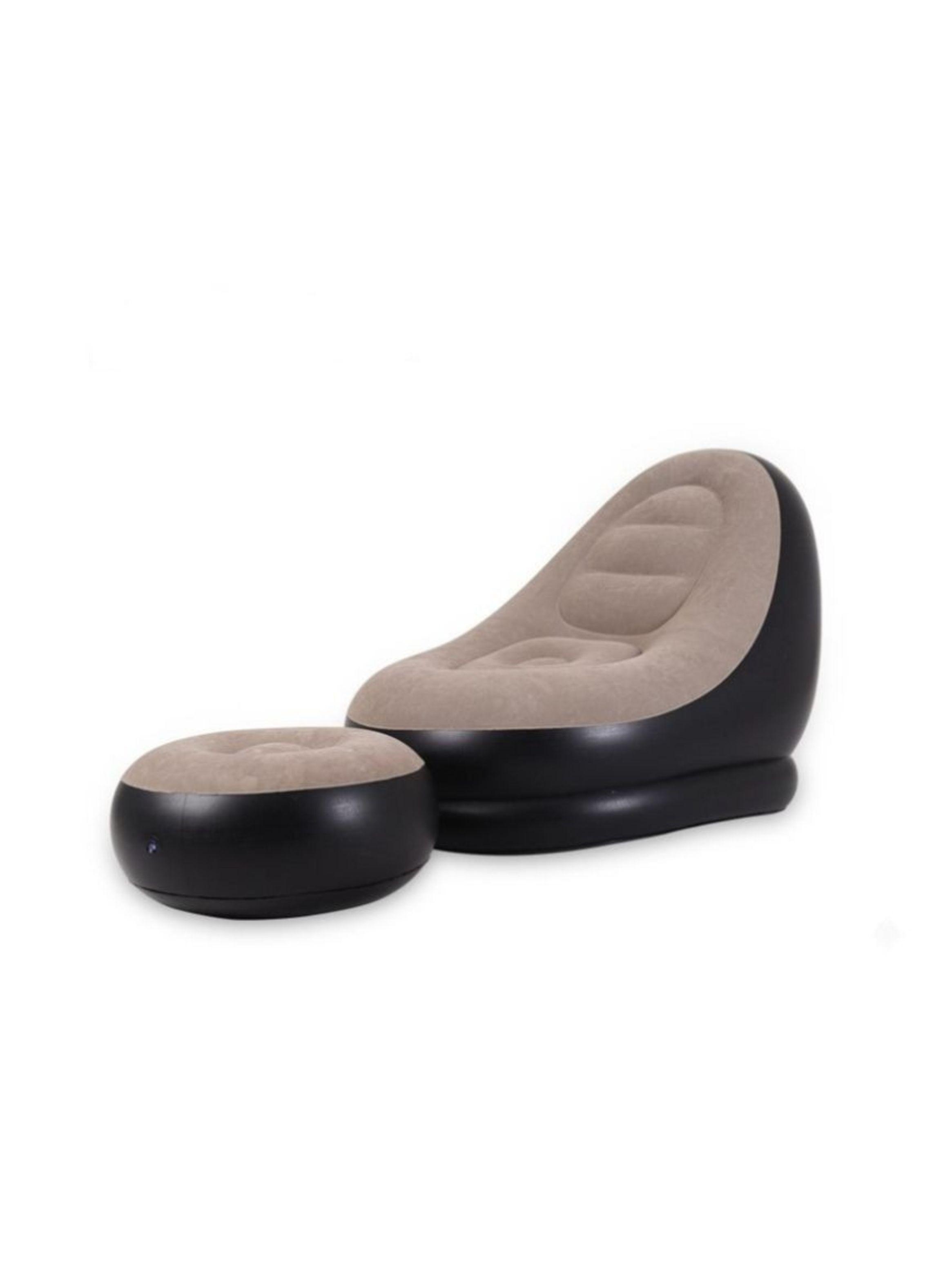 Sofa Con Reposa Pies Inflable Puff Sillon Portatil-3