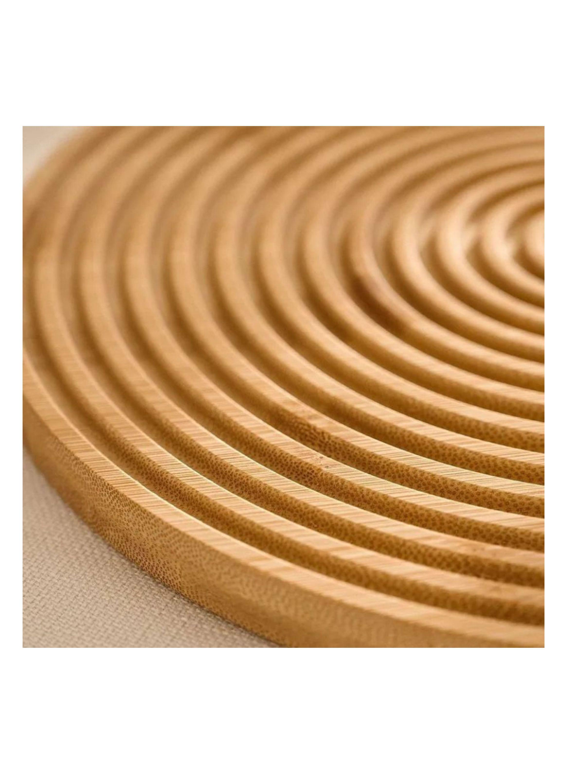 Bandeja Decorativa De Madera Diseño Redondo 28x28 cm-3