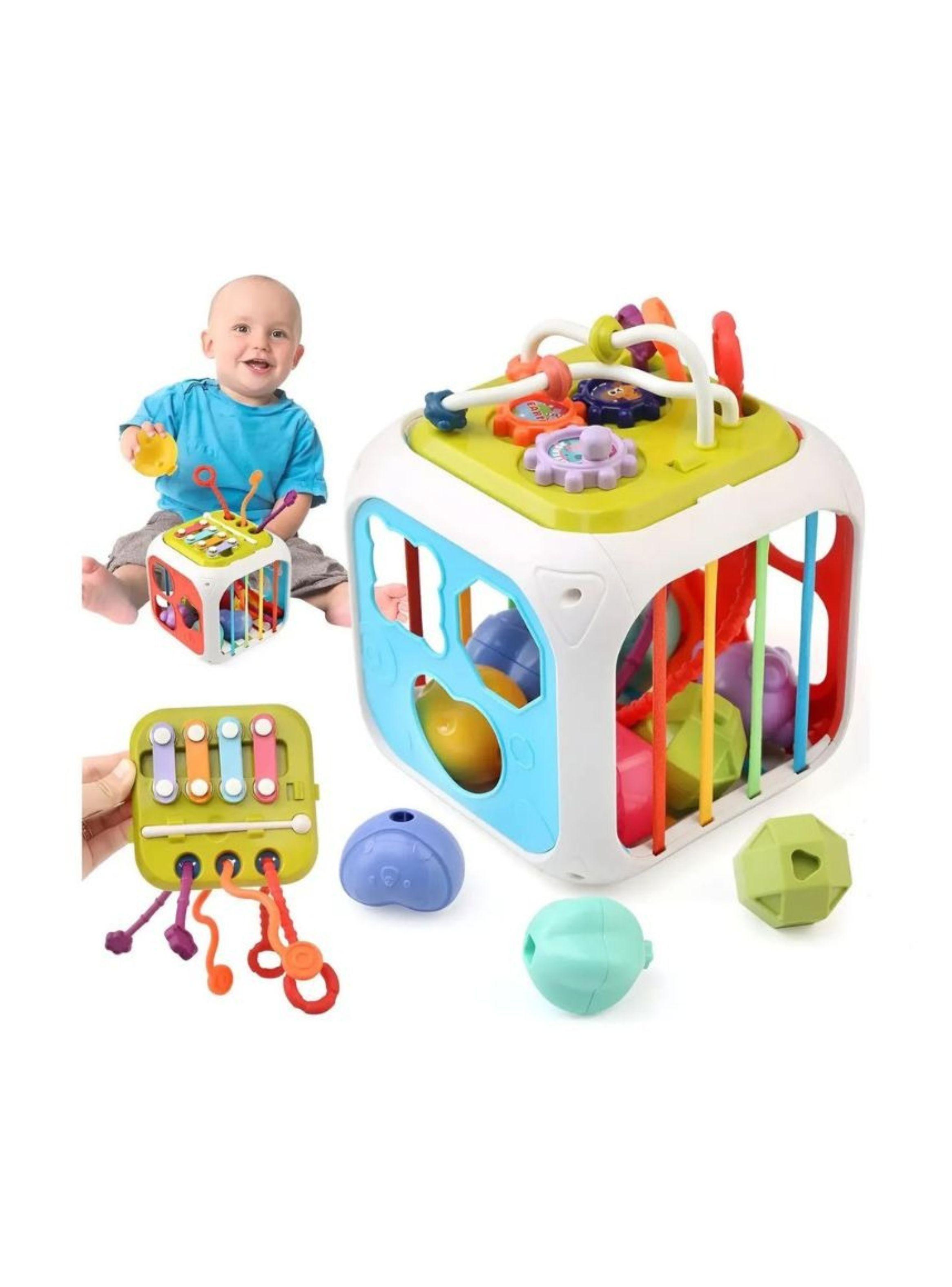 Cubo Didáctico 7 en 1 Bebé Clasificador Formas Juguete Educativo-2