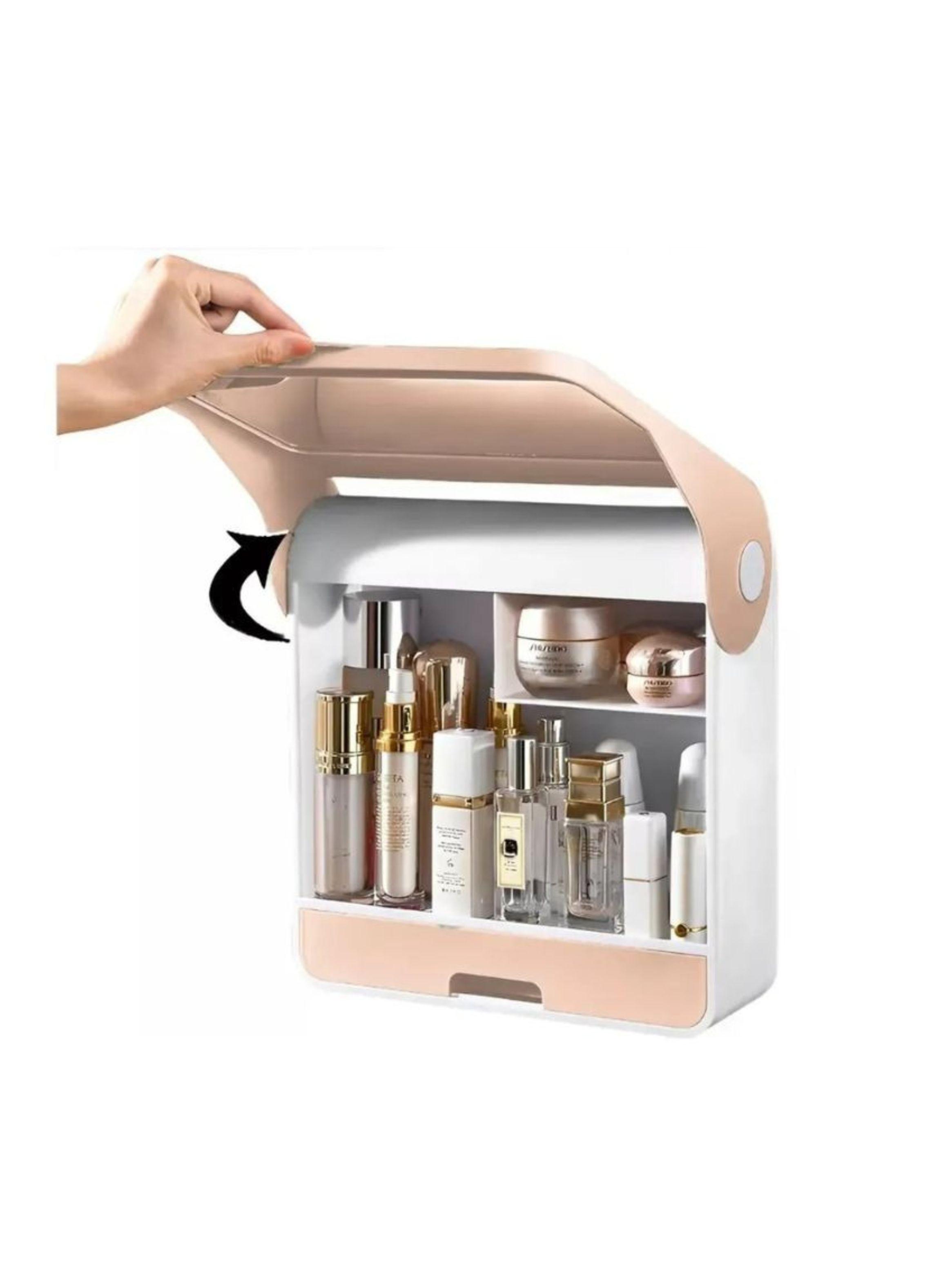 Organizador Maquillaje Caja Portatil Espejo Tocador-4