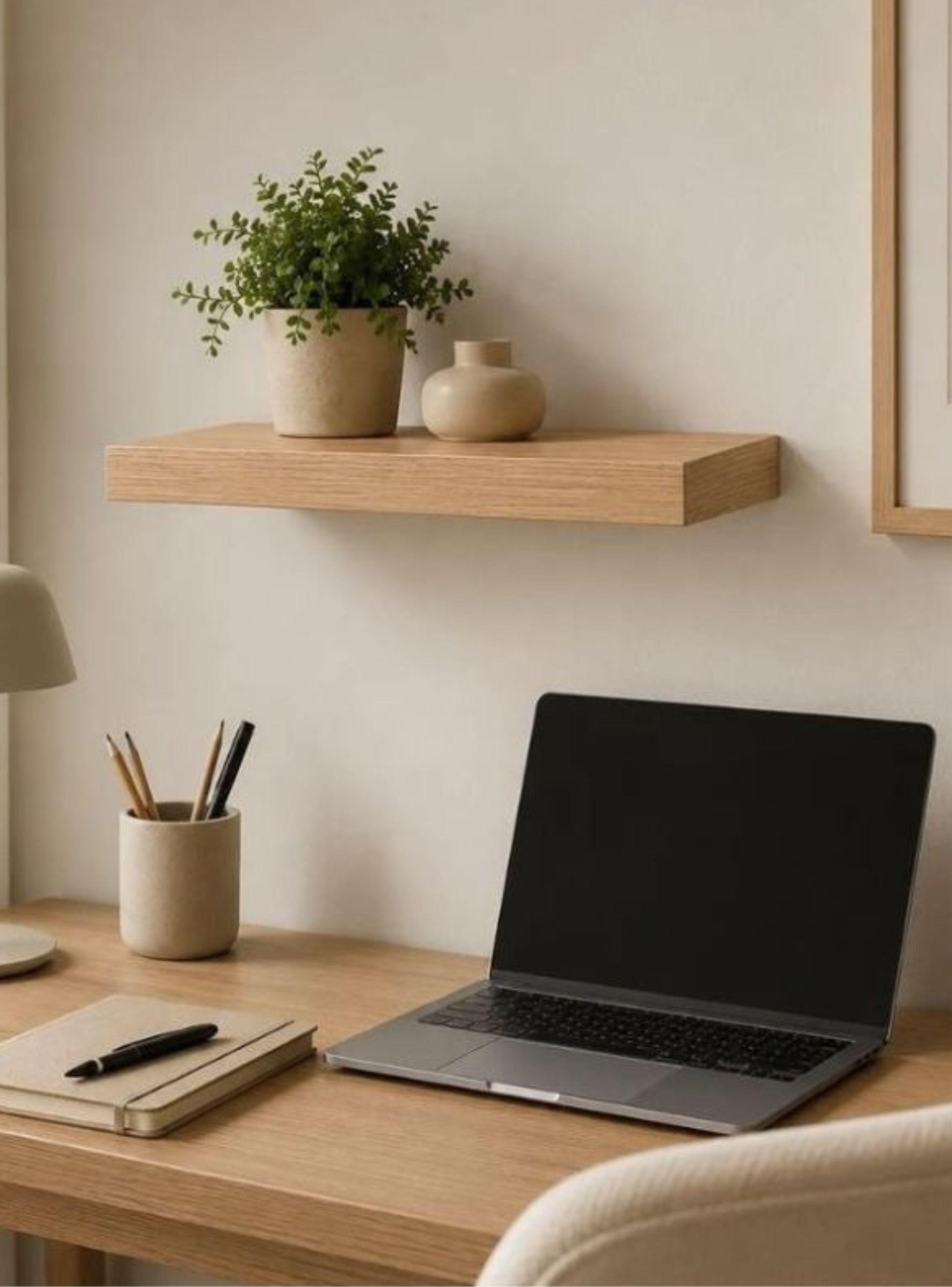 Repisas Flotantes Madera Rustica Estante Organizador Pared 60cm-2