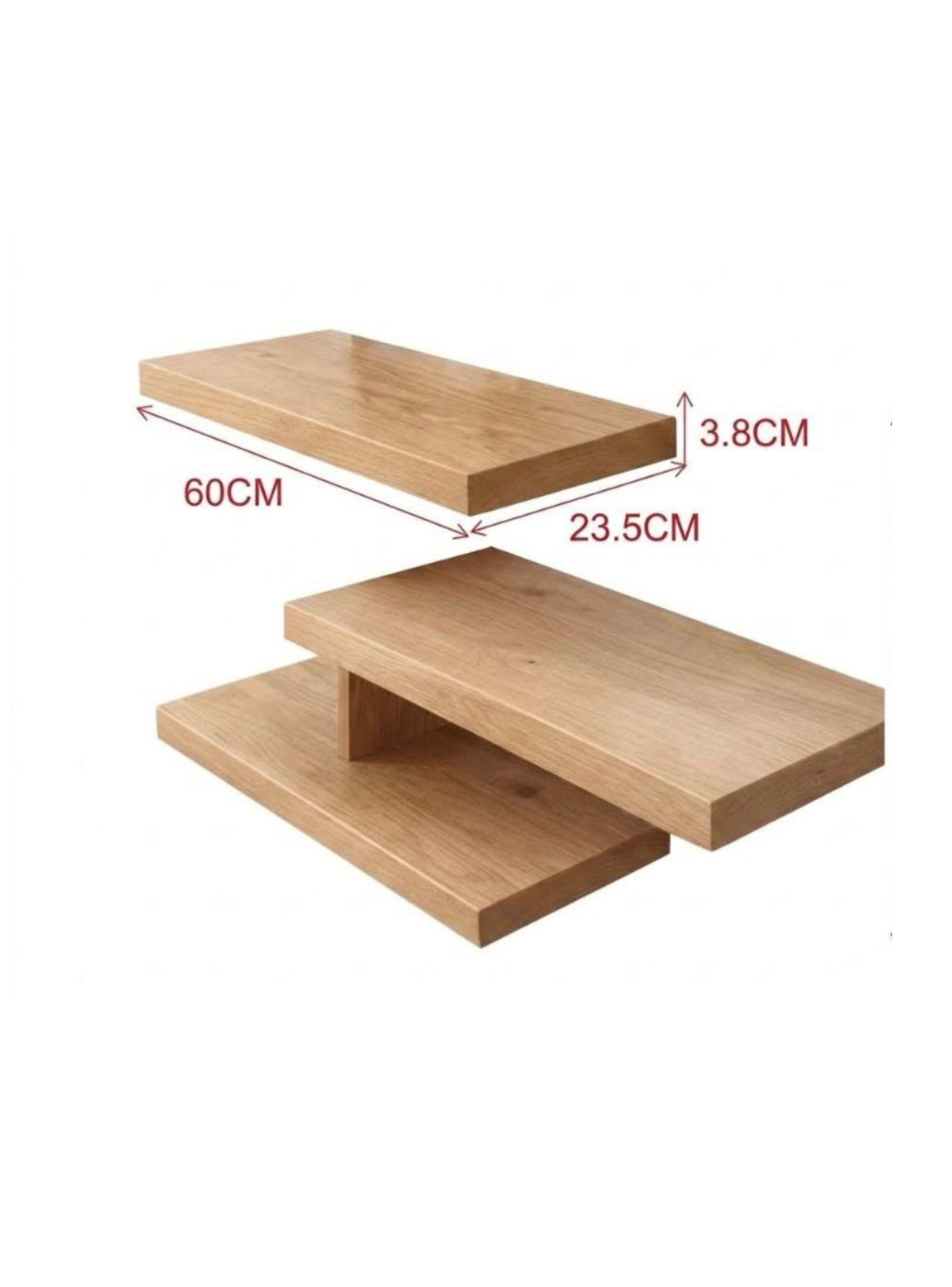 Repisas Flotantes Madera Rustica Estante Organizador Pared 60cm-3