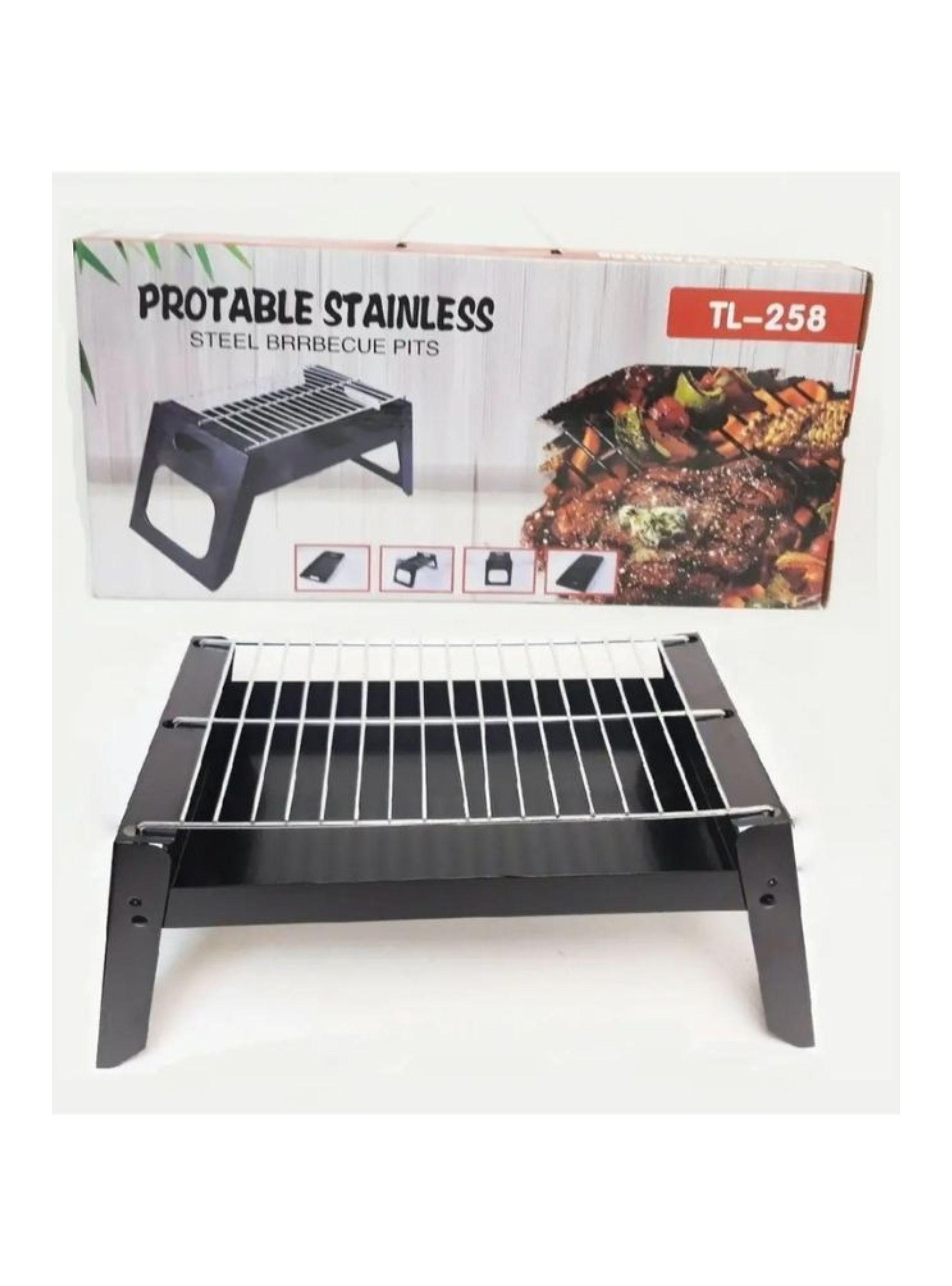  Parrilla Portátil A Carbón Plegable Camping Asado -3