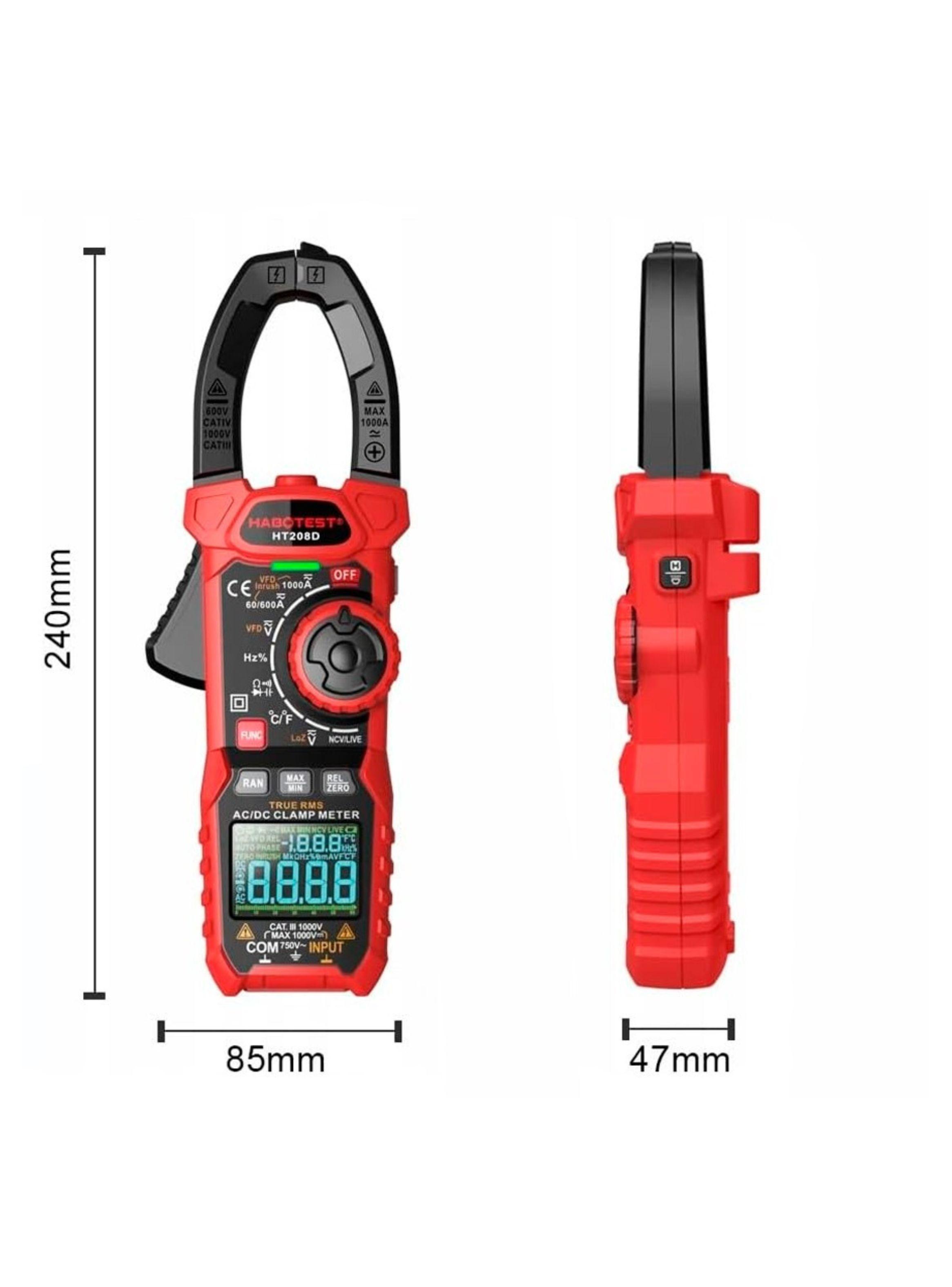 Pinza Amperimétrica Digital De Rango Automático-2