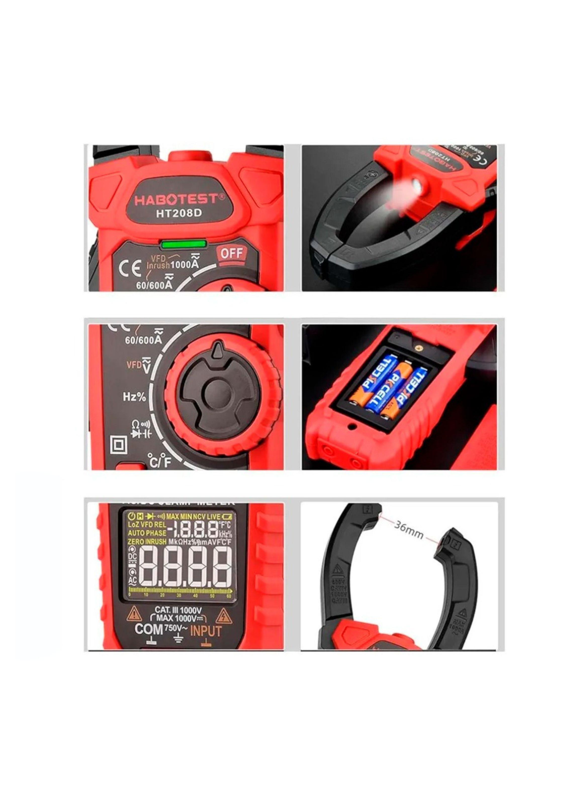 Pinza Amperimétrica Digital De Rango Automático-4