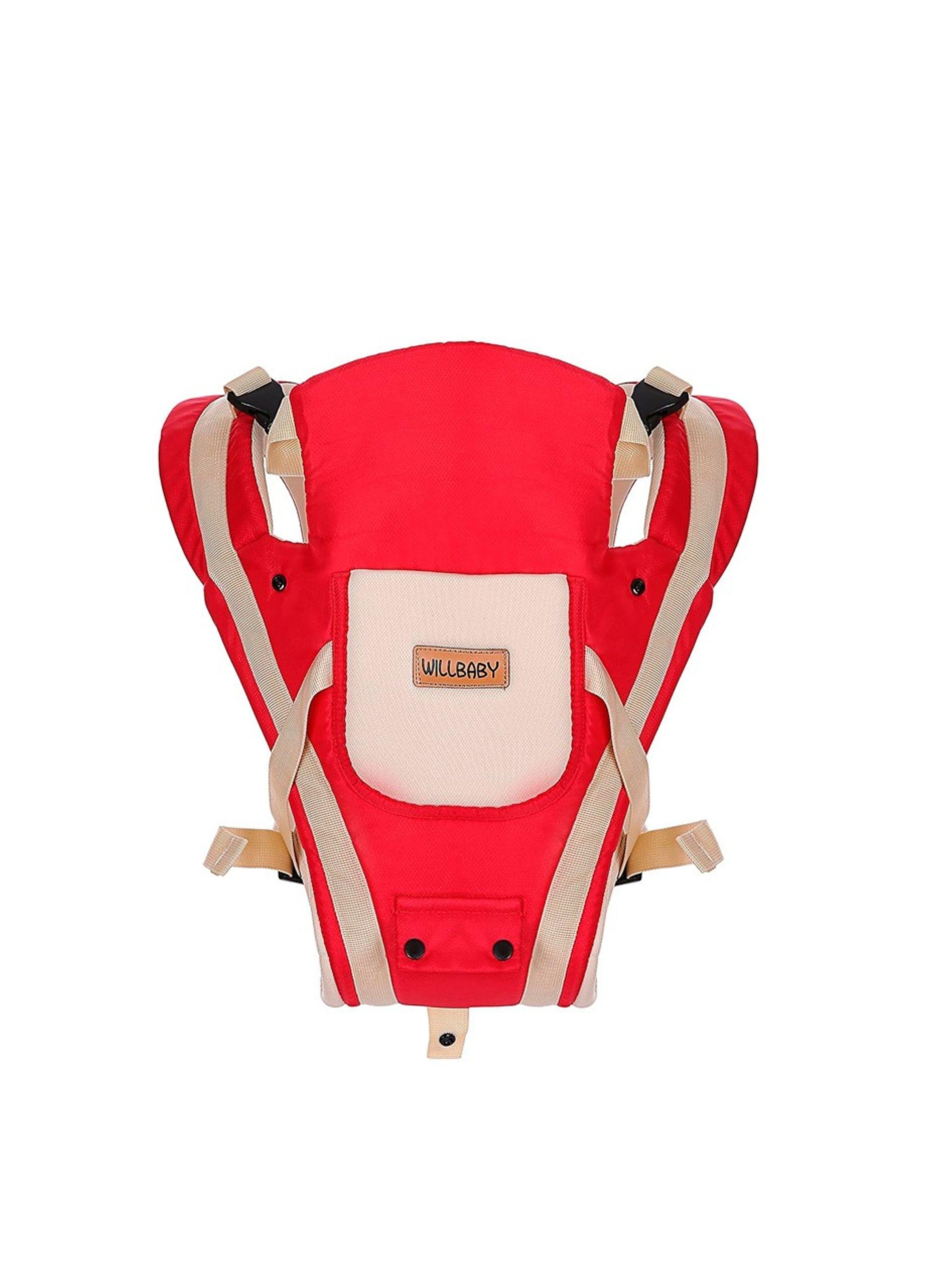 Portabebés Ergonómico Y Transpirable 3 En 1 Color Rojo-4