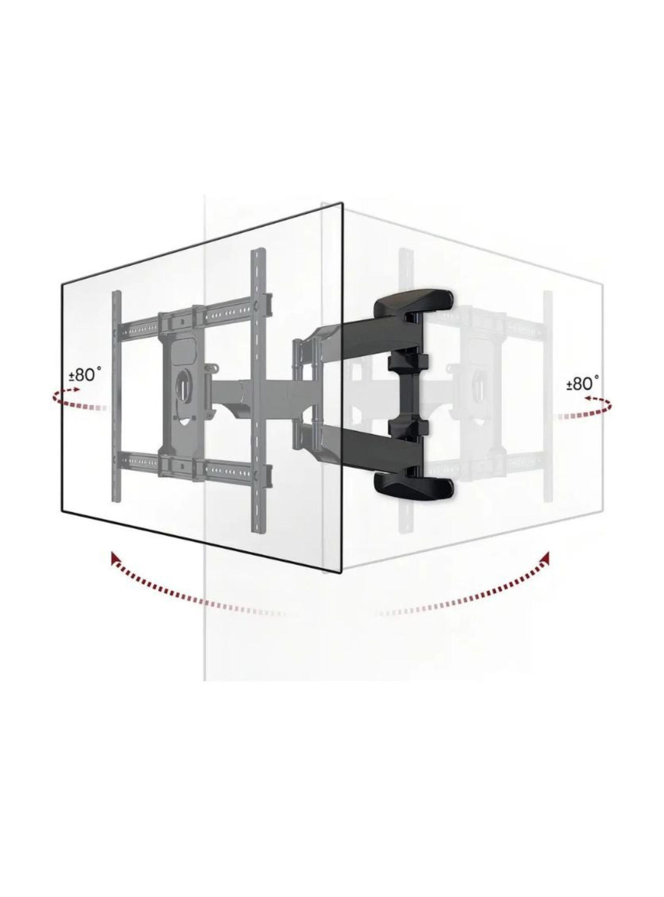  Soporte TV Full Motion 55 A 85 Pulgadas Brazo Articulado Giratorio Negro-2