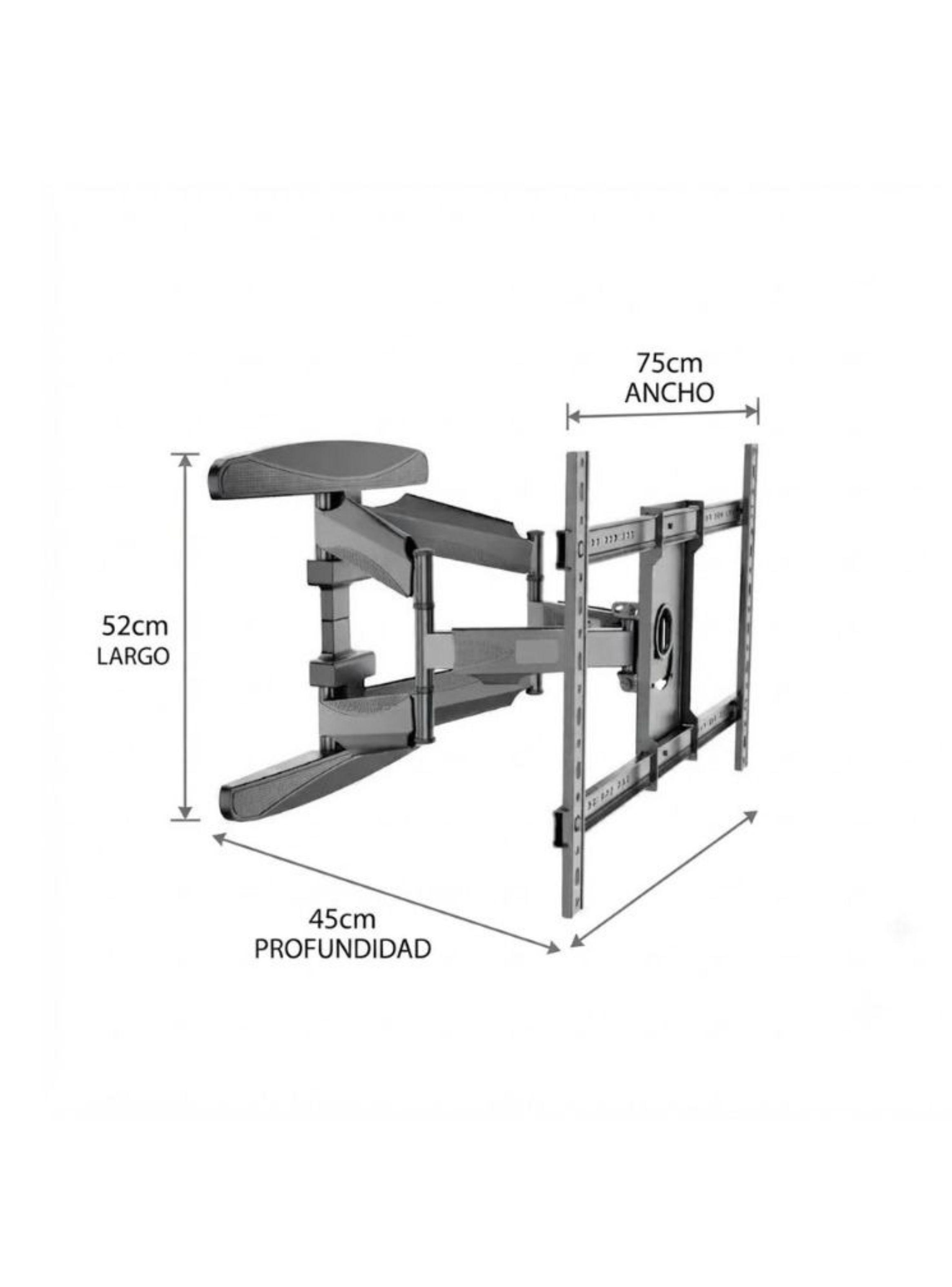 Soporte TV Full Motion 55 A 85 Pulgadas Brazo Articulado Giratorio Negro-5