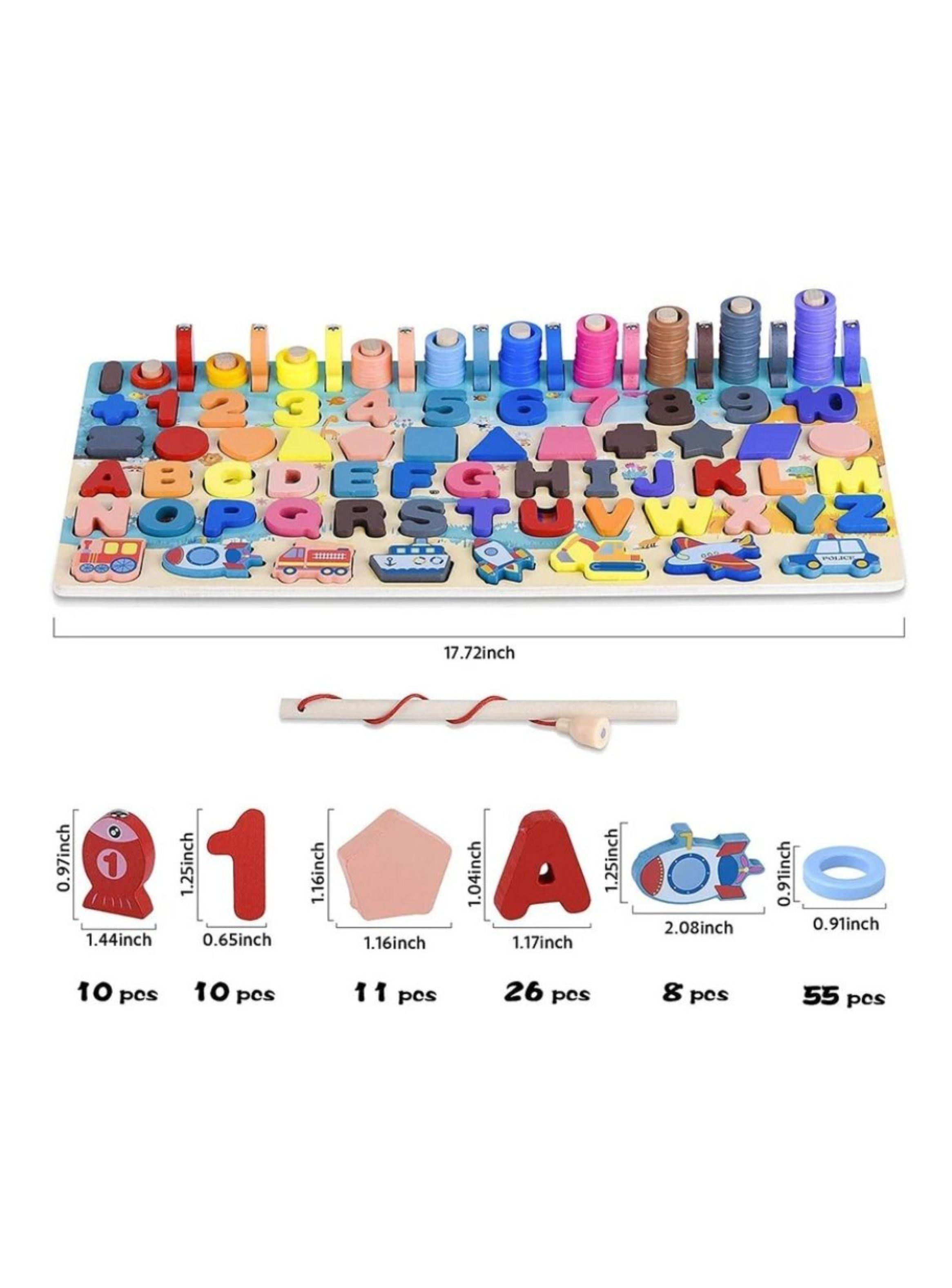 Tablero De Habilidades Aprendizaje 7 En 1 De Madera-2