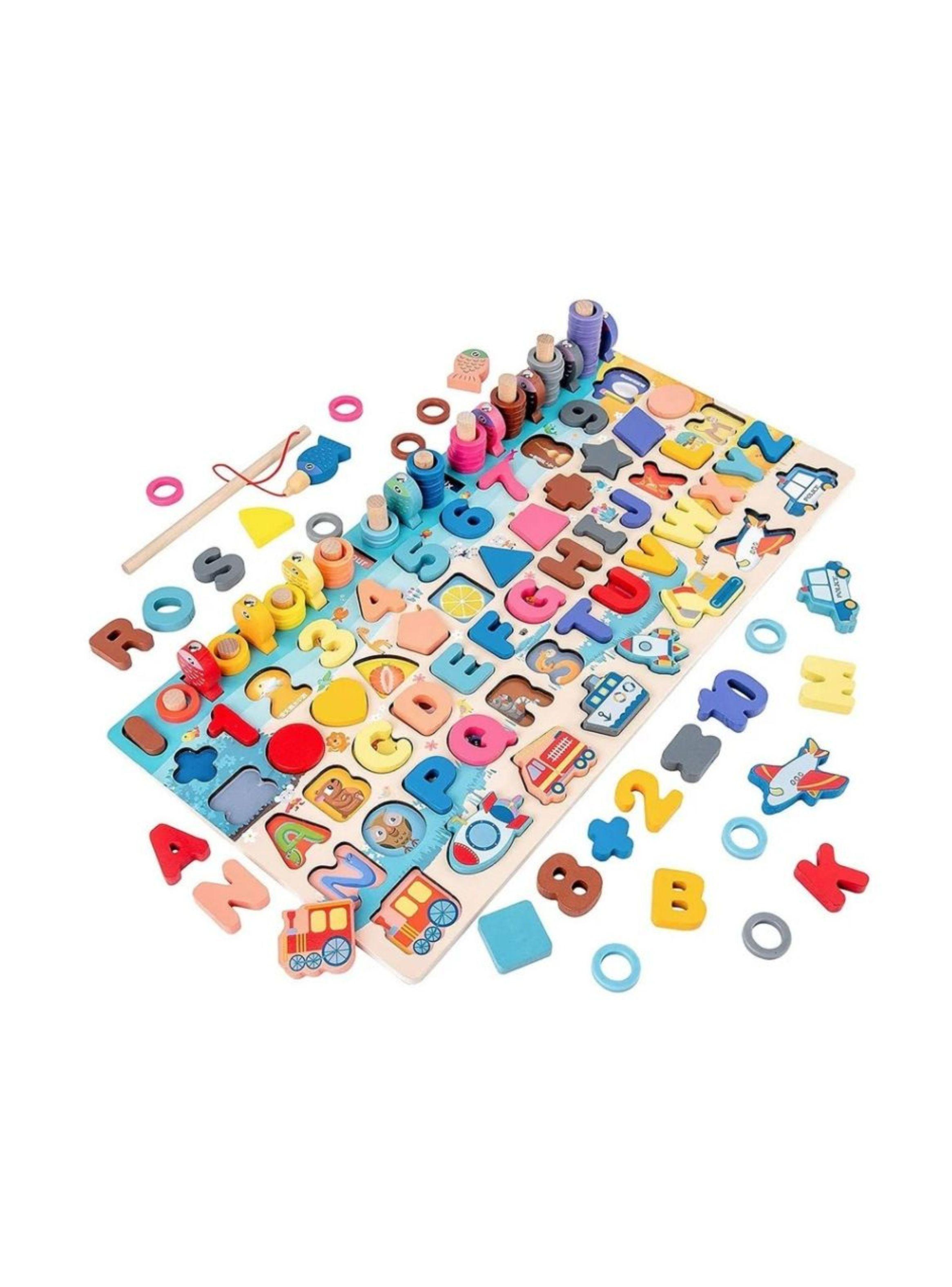 Tablero De Habilidades Aprendizaje 7 En 1 De Madera-3