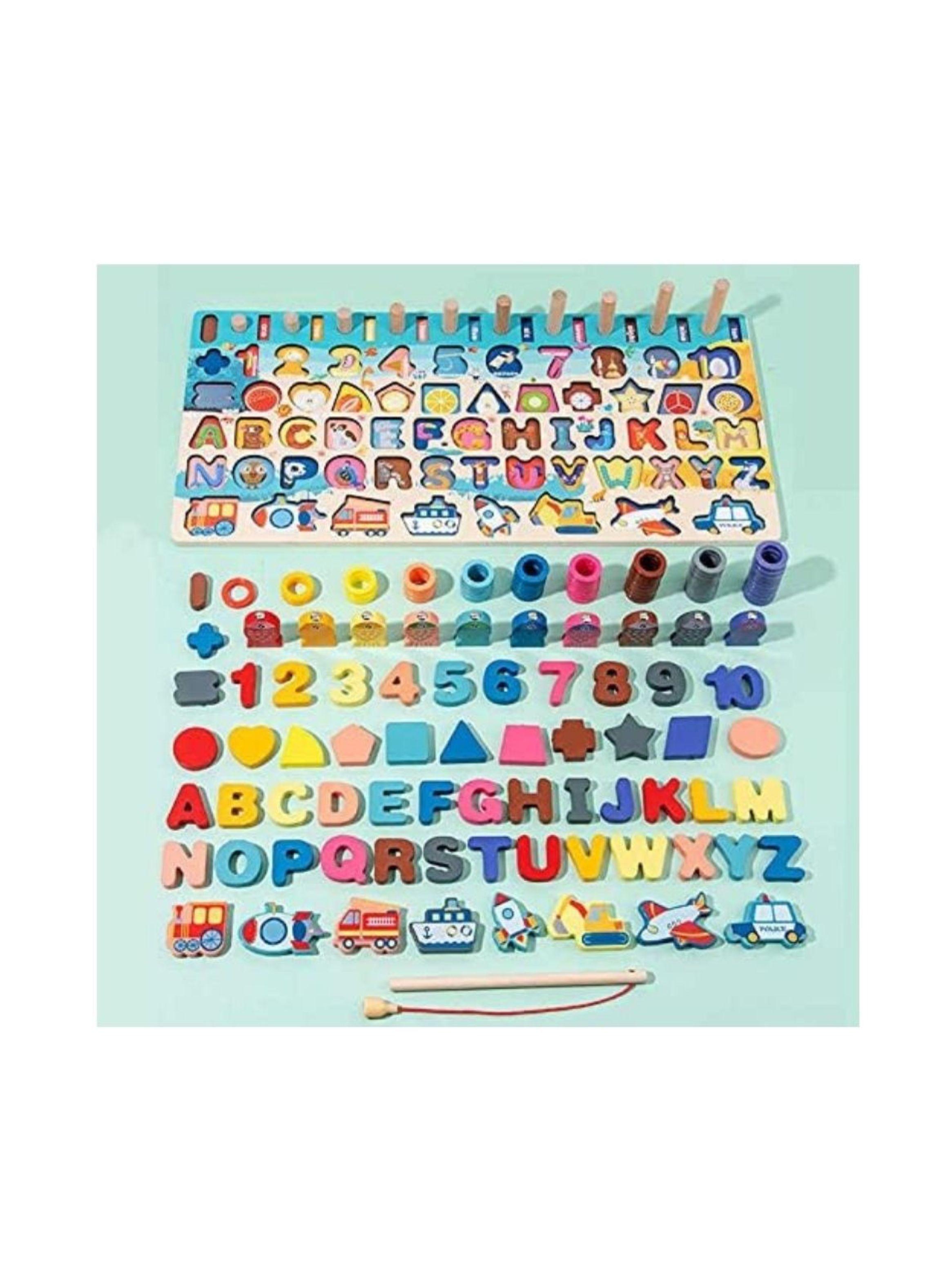 Tablero De Habilidades Aprendizaje 7 En 1 De Madera-4