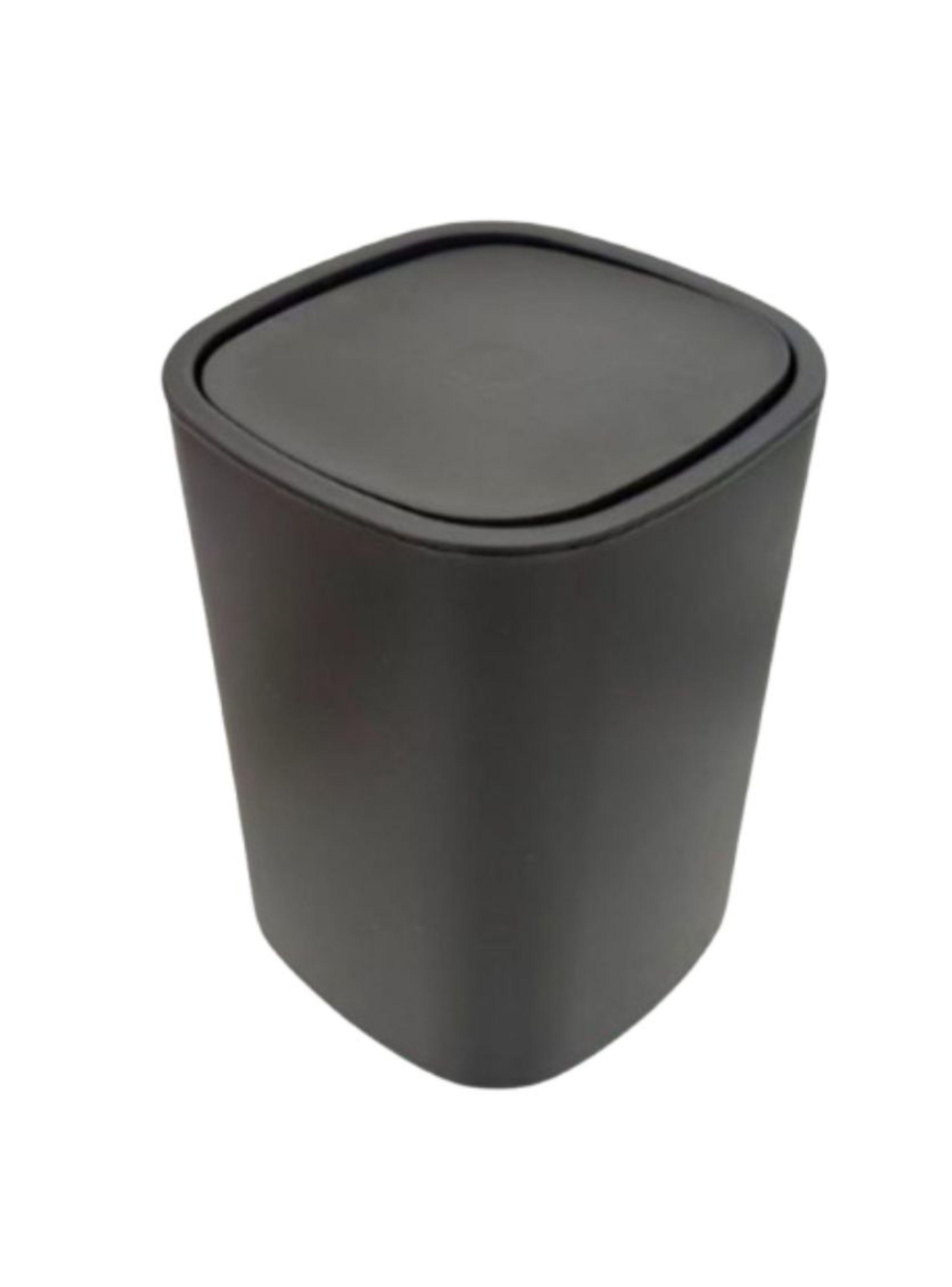 Cesto de Basura Negro 26x20 cm-0