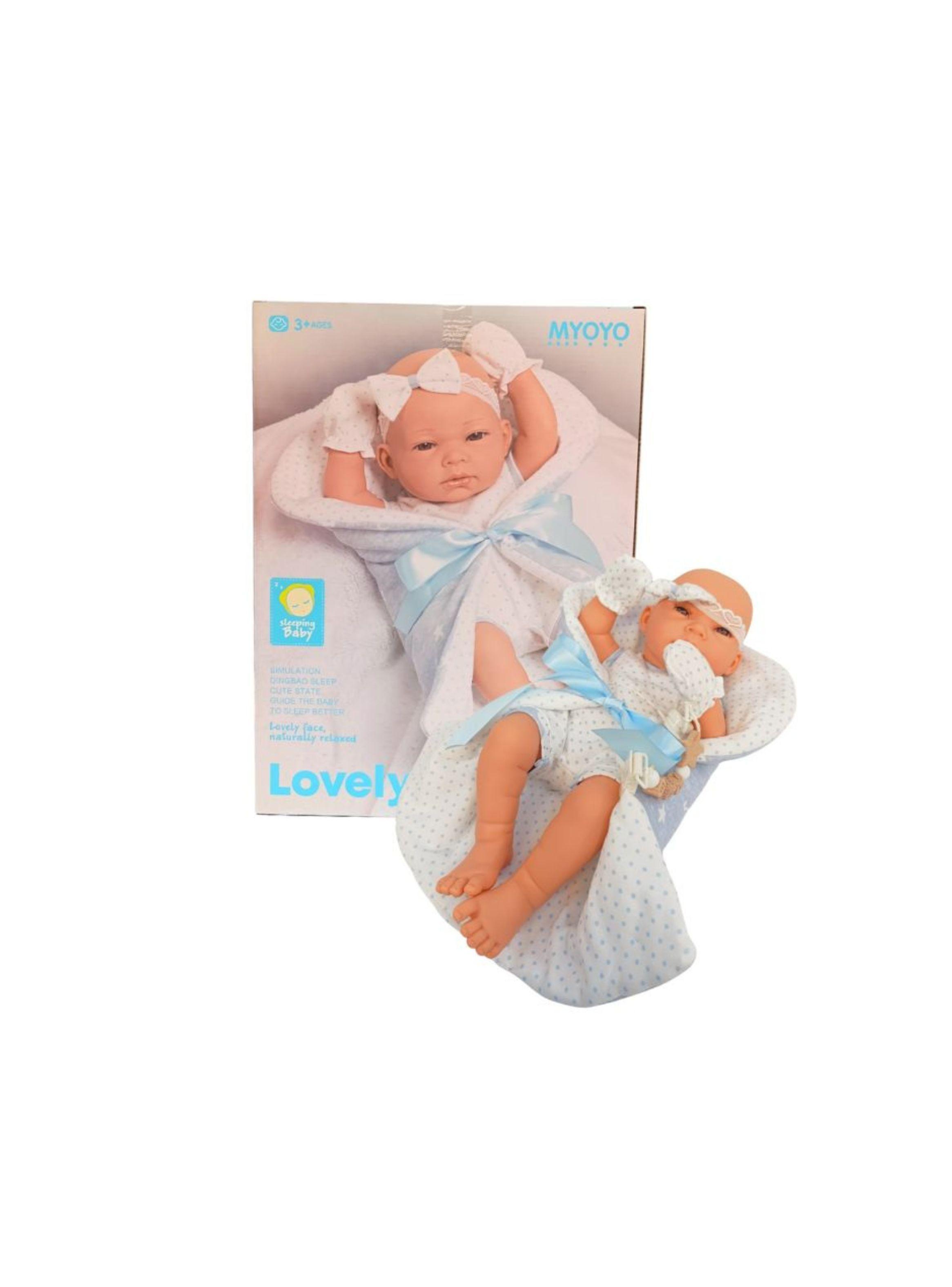 Muñeca Bebé Myoyo Para Niños Azul-3