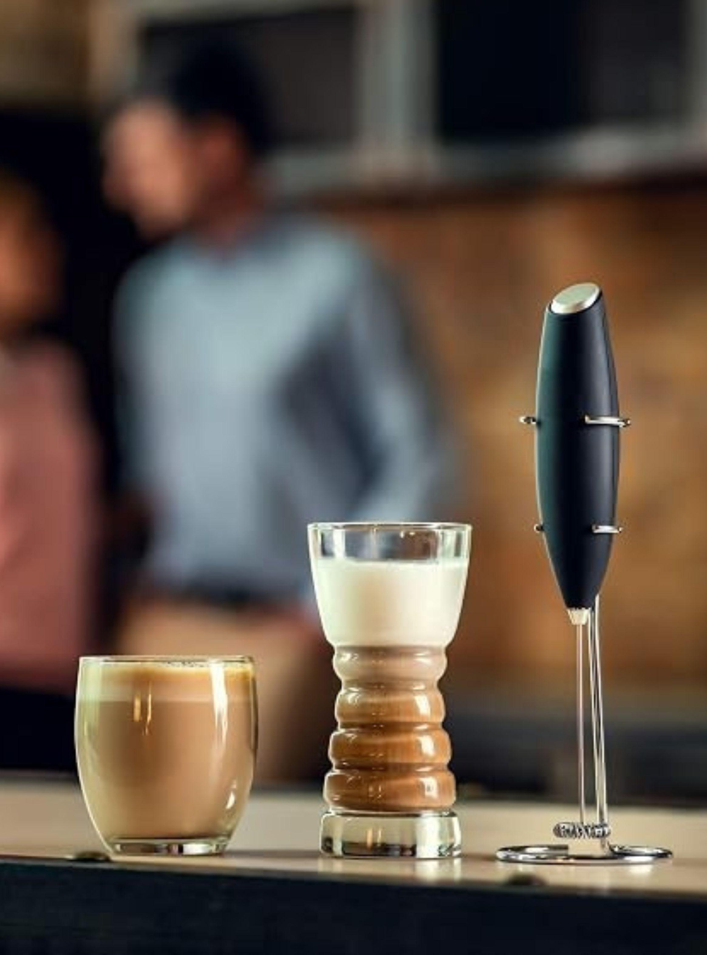 Espumador De Leche Portatil Recargable Con Soporte Para Cafe Y Latte-1