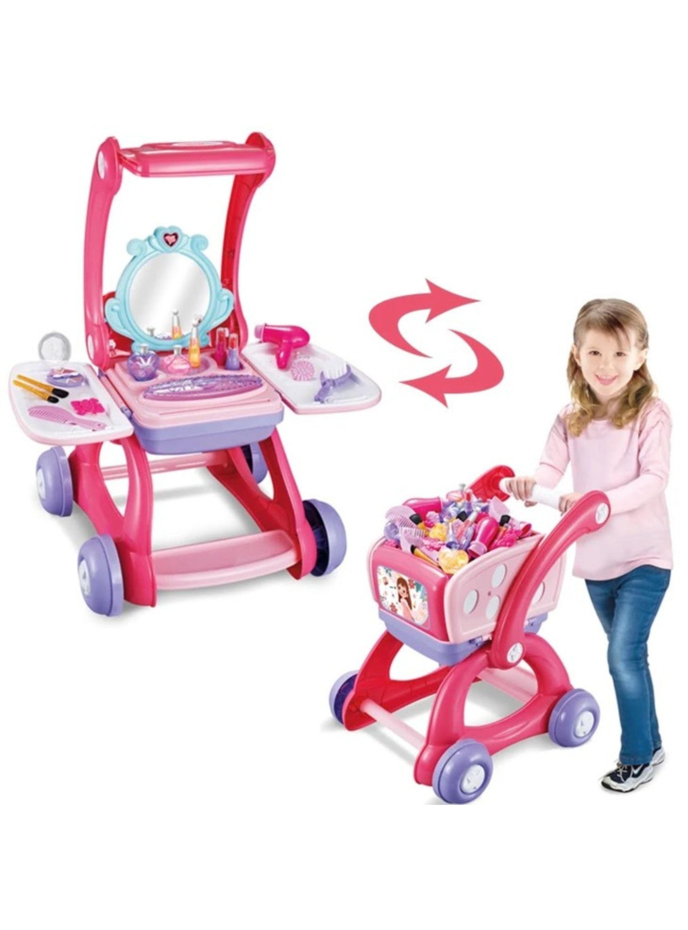 Juguete Carrito Tocador de Belleza 2 en 1 para Niñas-3