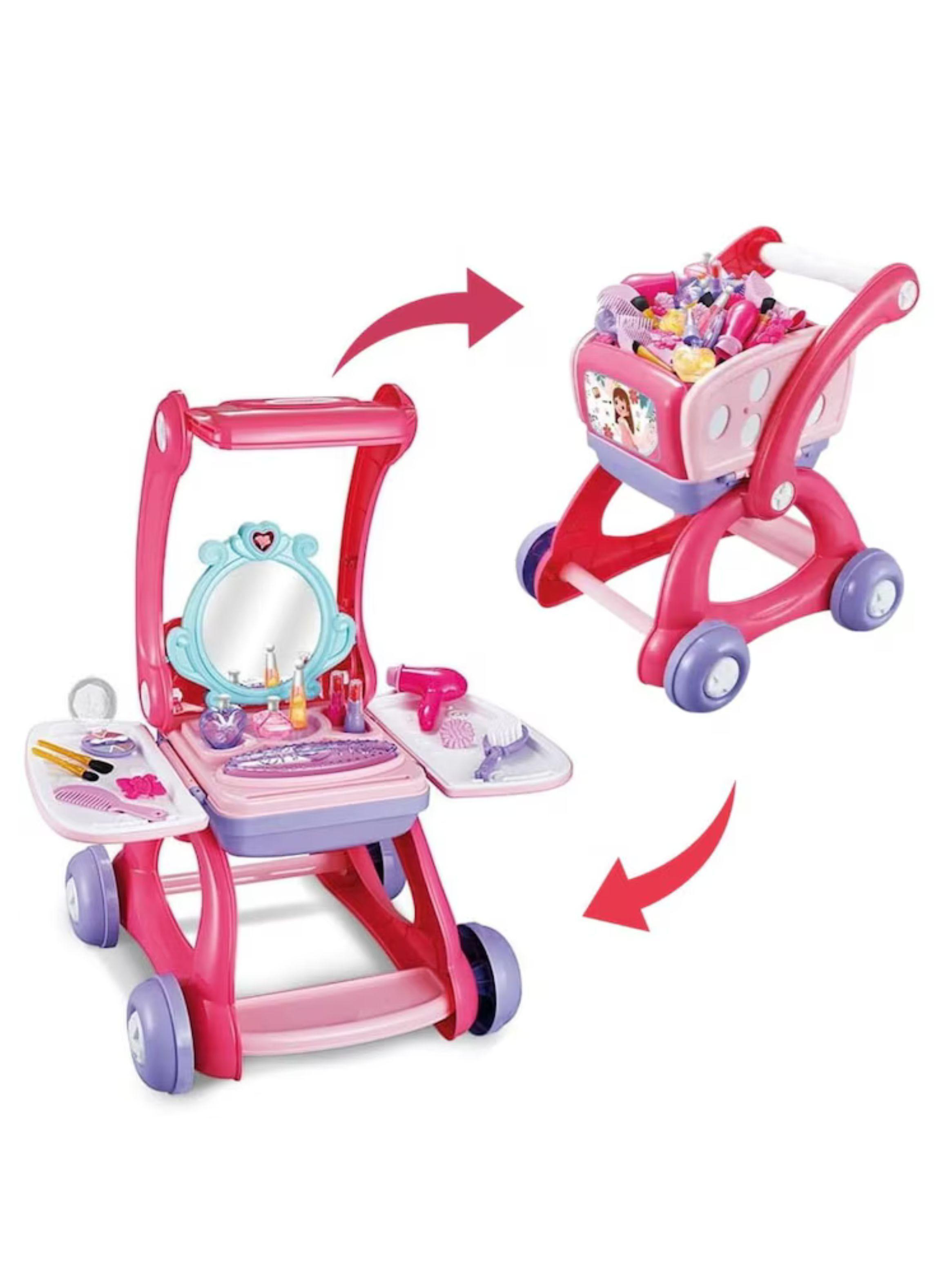 Juguete Carrito Tocador de Belleza 2 en 1 para Niñas-4