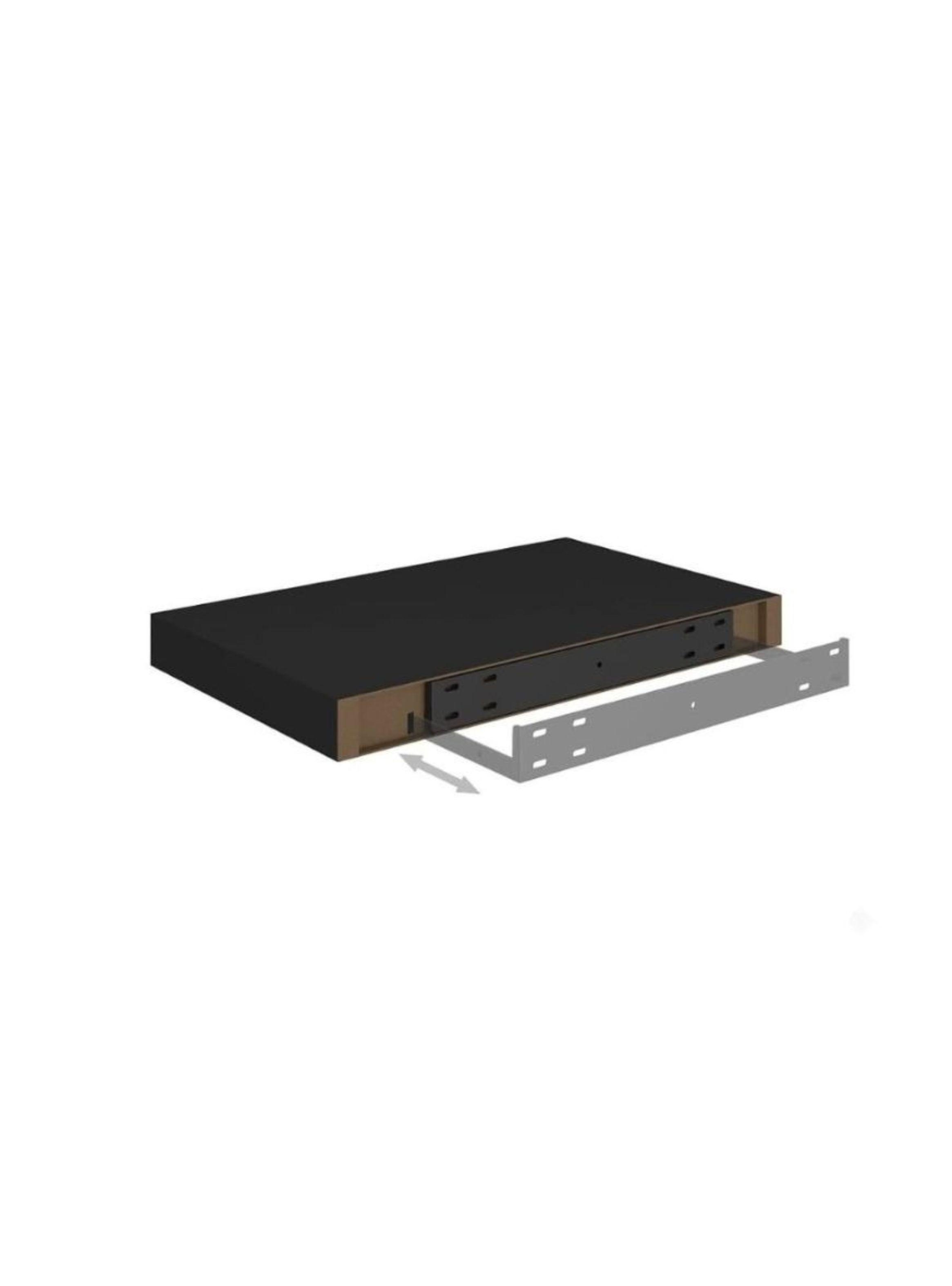  Repisa Flotante Negra Minimalista Estante Organizador Pared 60cm-2