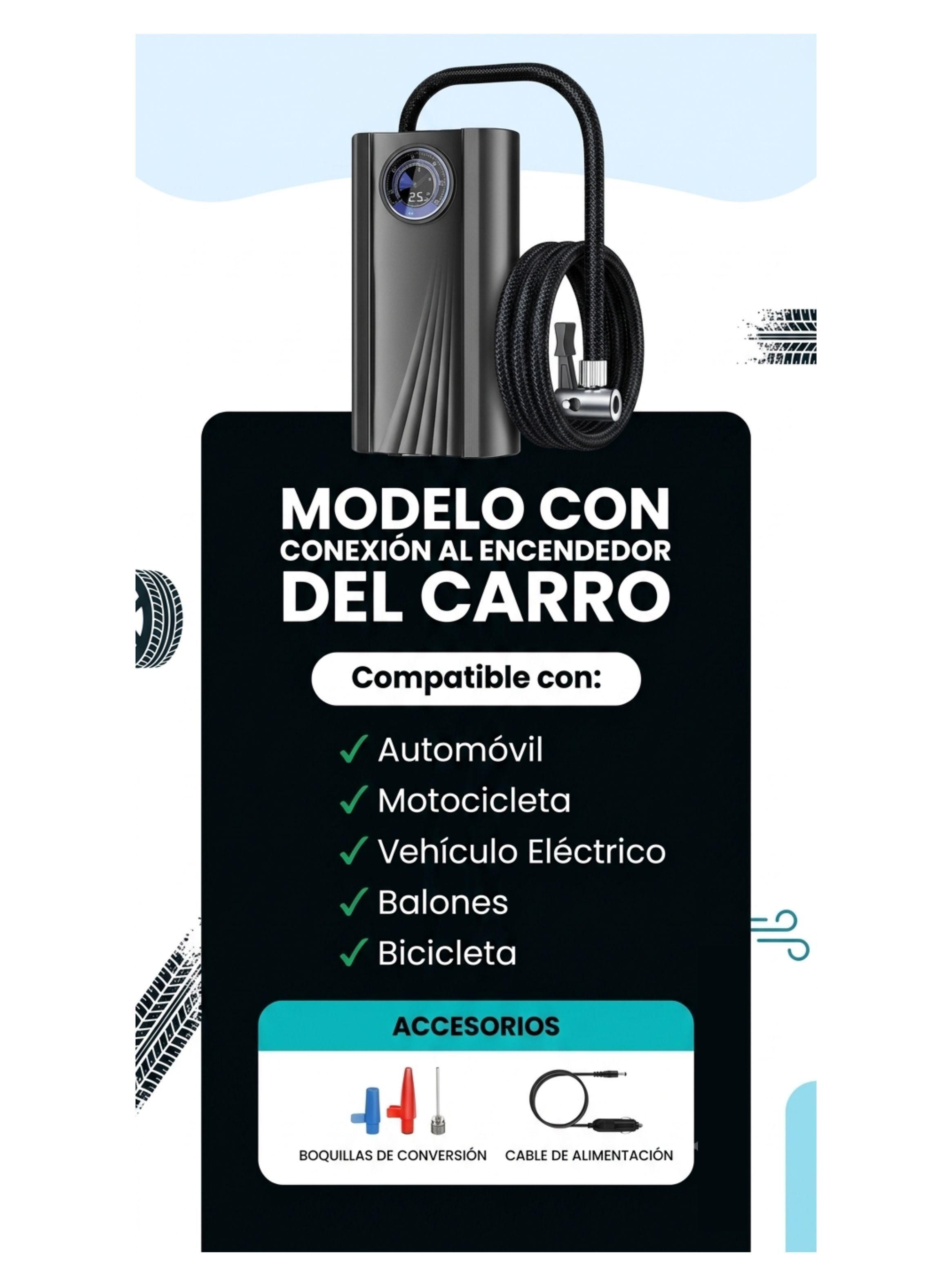  Compresor De Aire Portátil Inflador Neumáticos Autos -4