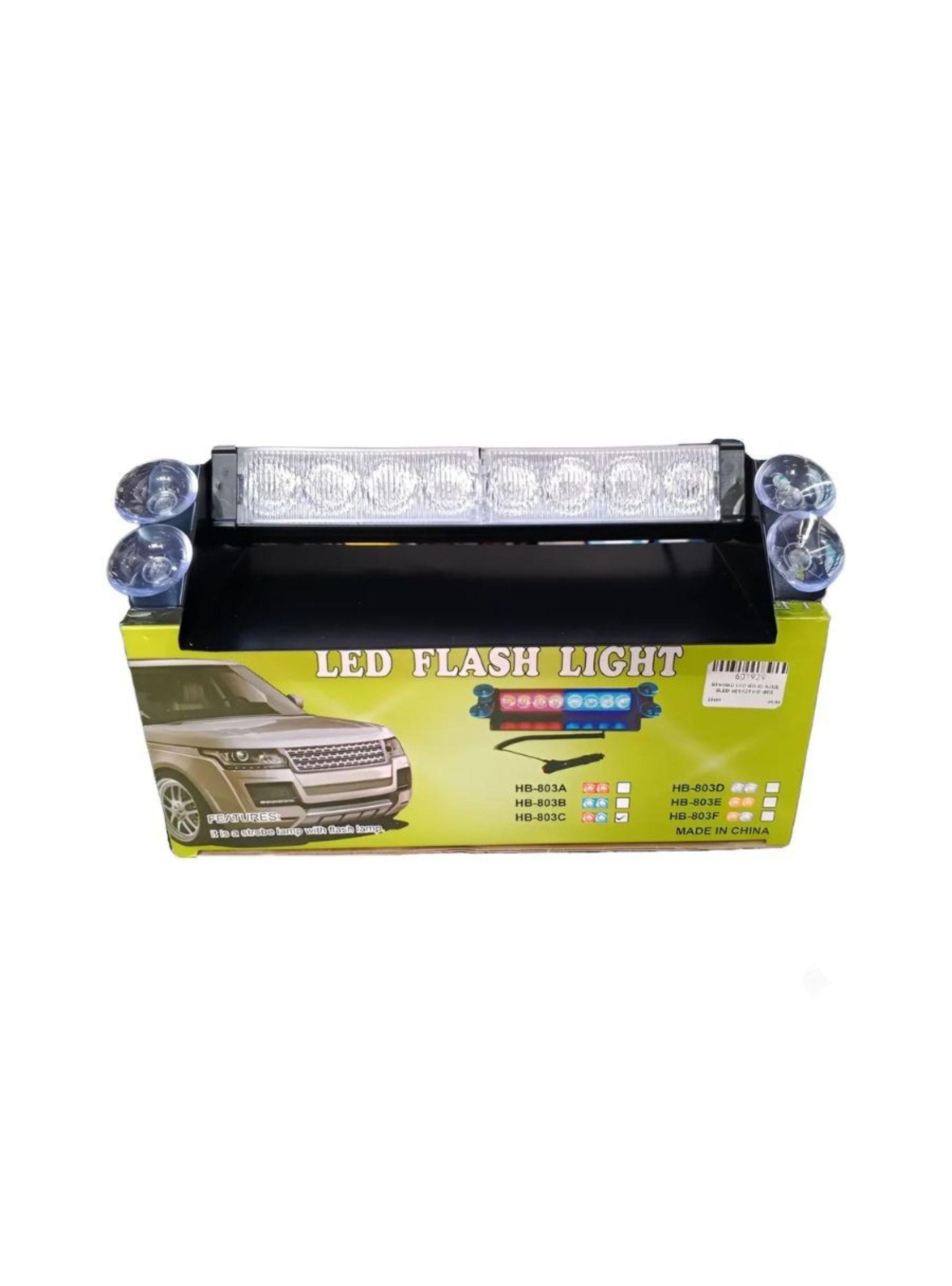 Faro Led Estroboscopico Escolta Emergencia Auto 12v 803-3