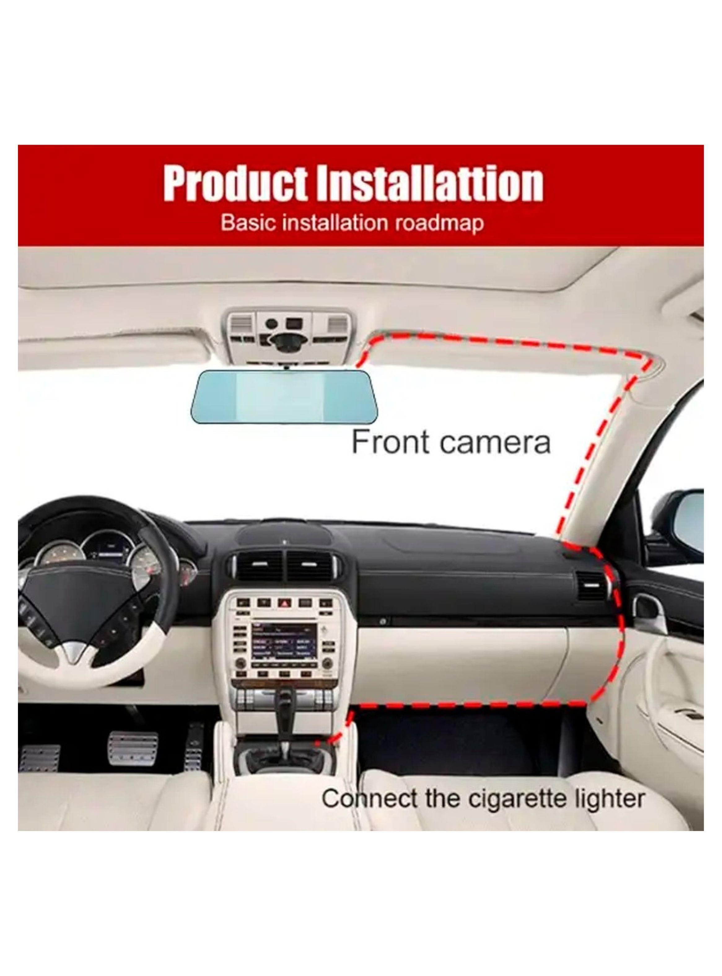 Retrovisor Con Cámara De Salpicadero Y Espejo DVR HD 1080P-2