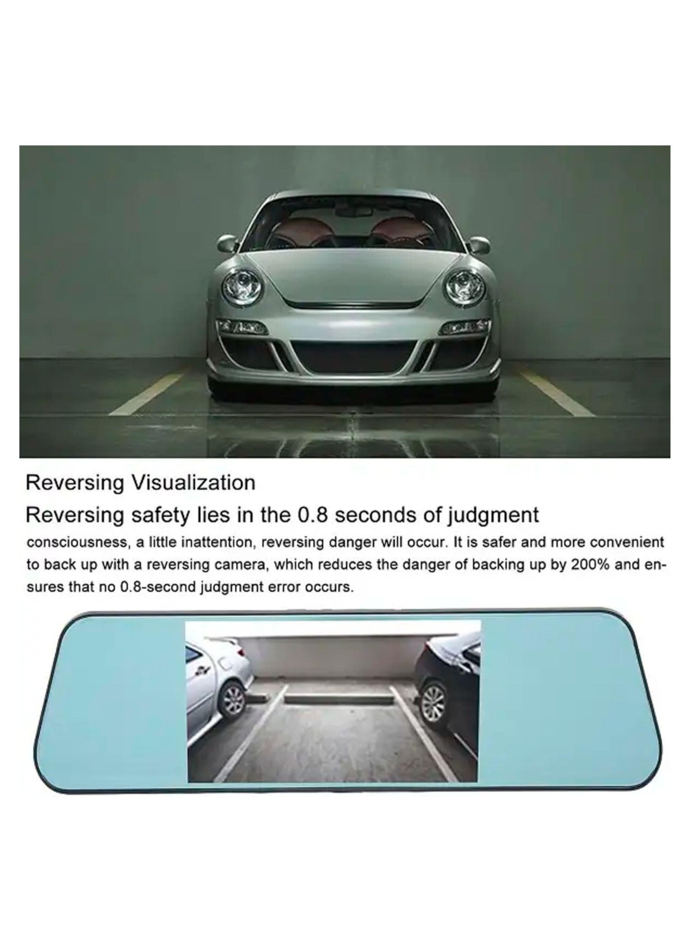 Retrovisor Con Cámara De Salpicadero Y Espejo DVR HD 1080P-3