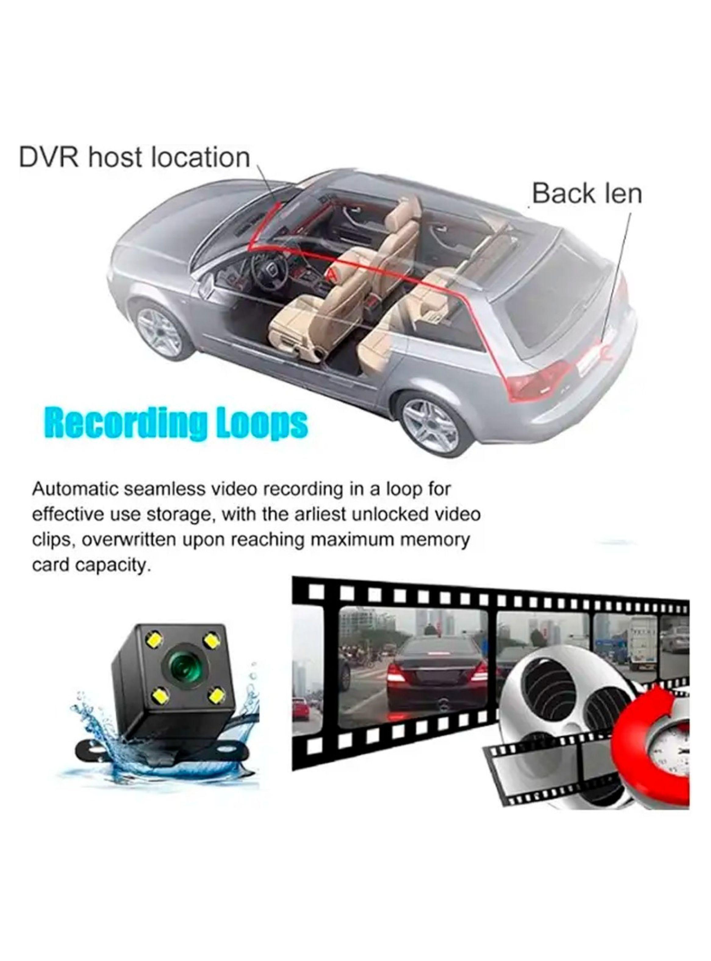 Retrovisor Con Cámara De Salpicadero Y Espejo DVR HD 1080P-4