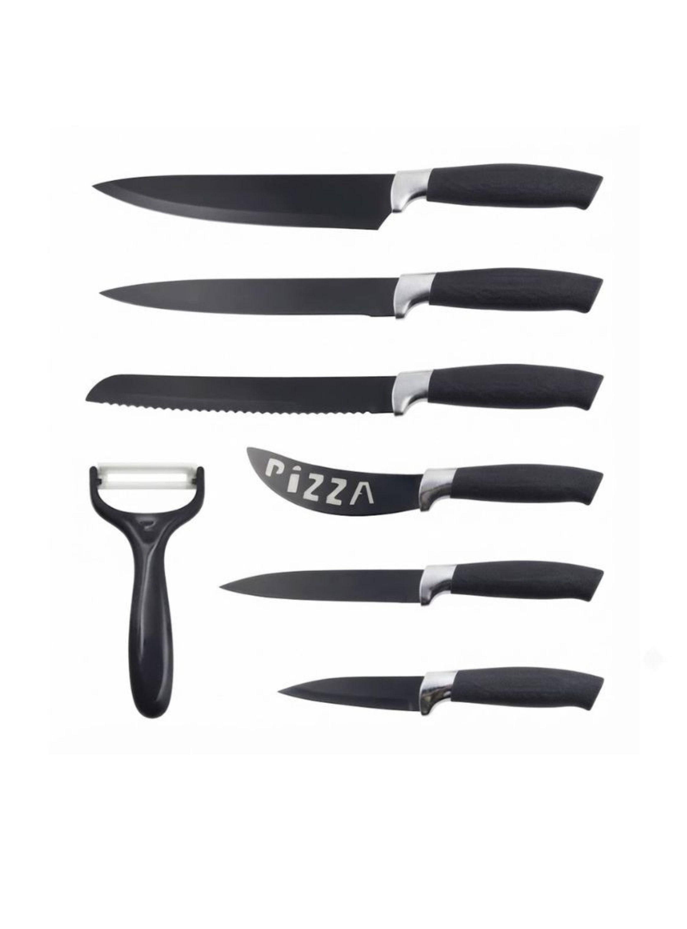 Set 7 Piezas Cuchillos Cocina Profesionales Antiadherentes-0