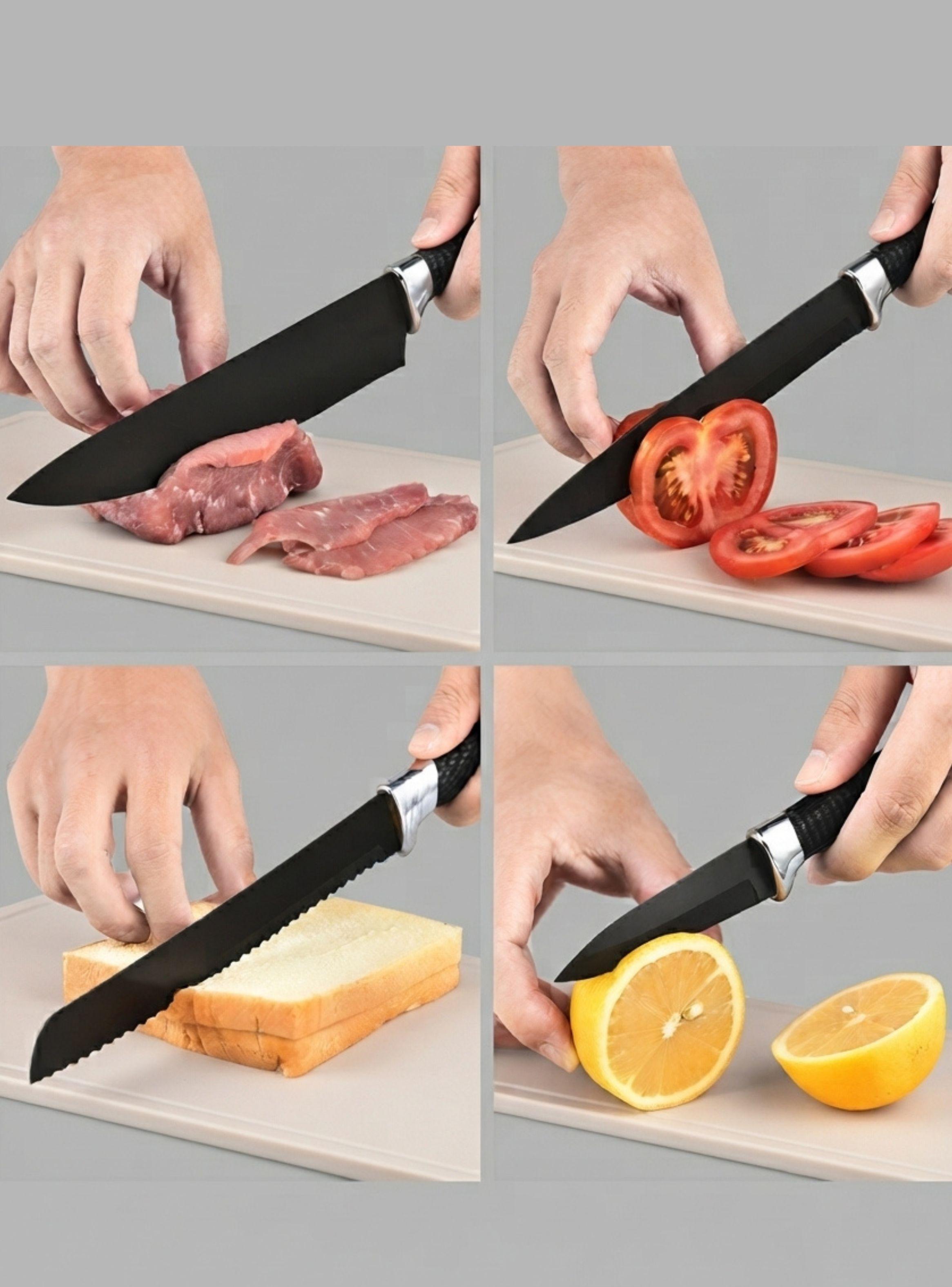 Set 7 Piezas Cuchillos Cocina Profesionales Antiadherentes-3