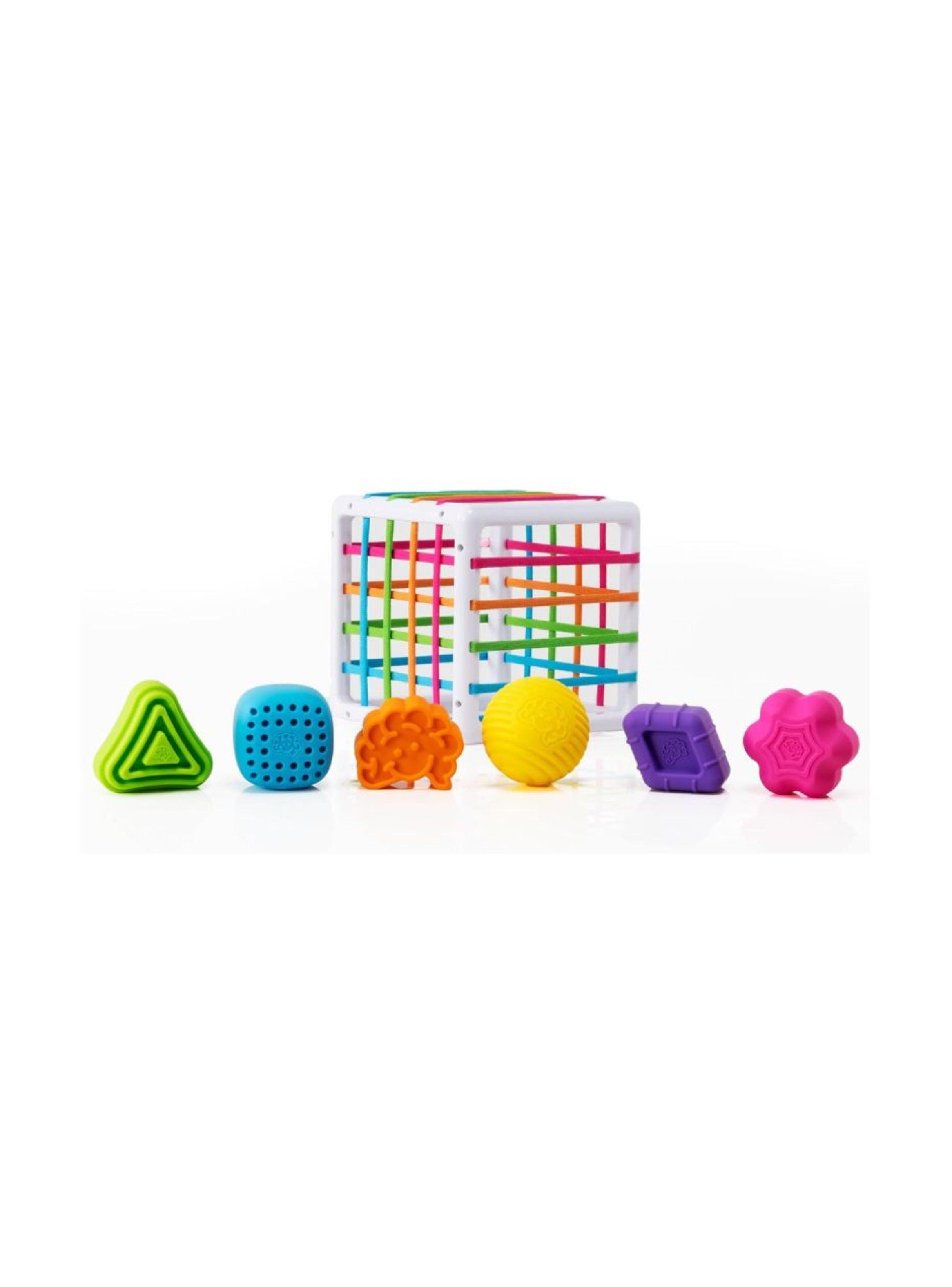 Juego Didáctico Cubo Sensorial Bebé Estimulación 6 Piezas-0