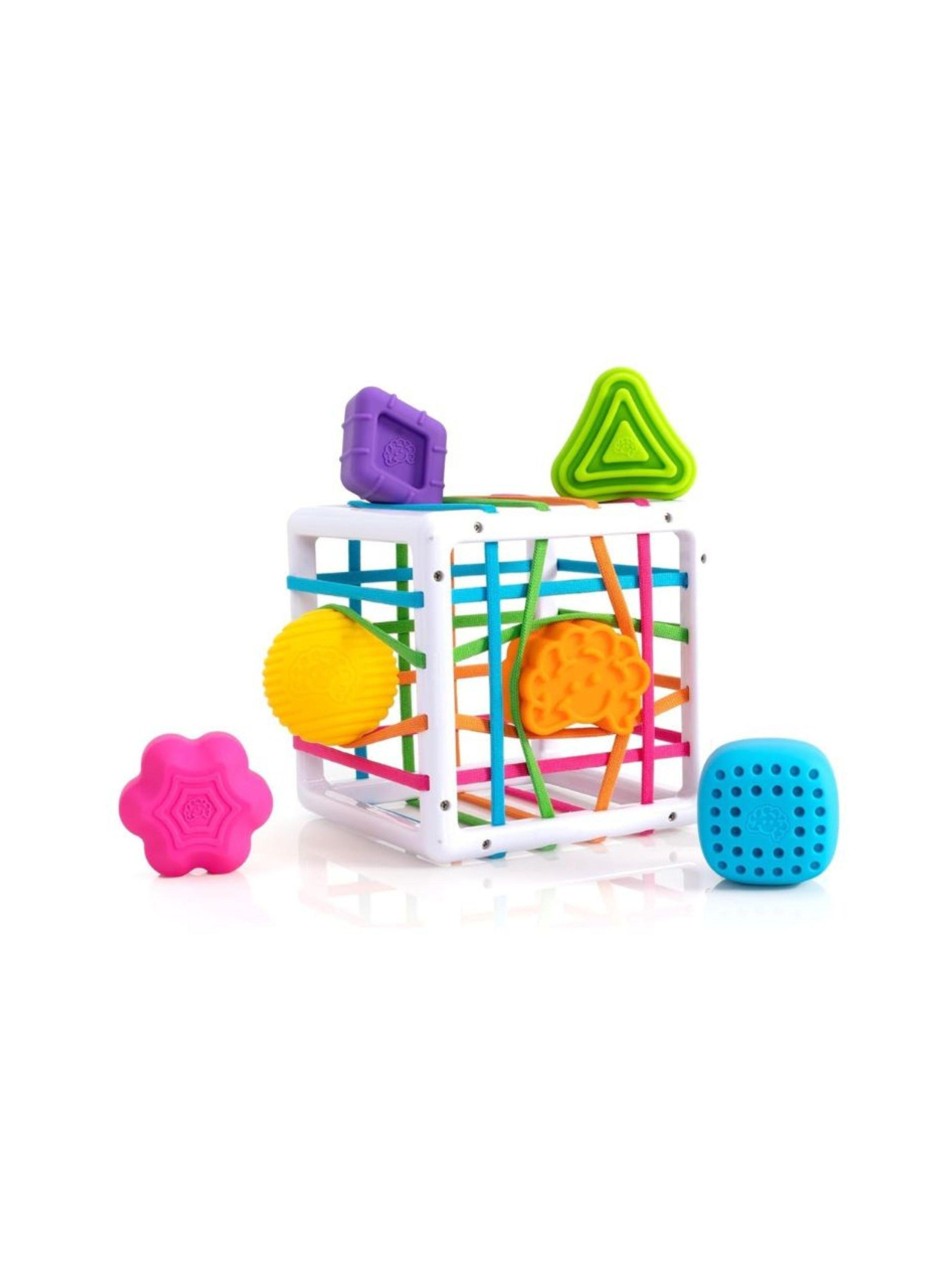 Juego Didáctico Cubo Sensorial Bebé Estimulación 6 Piezas-1