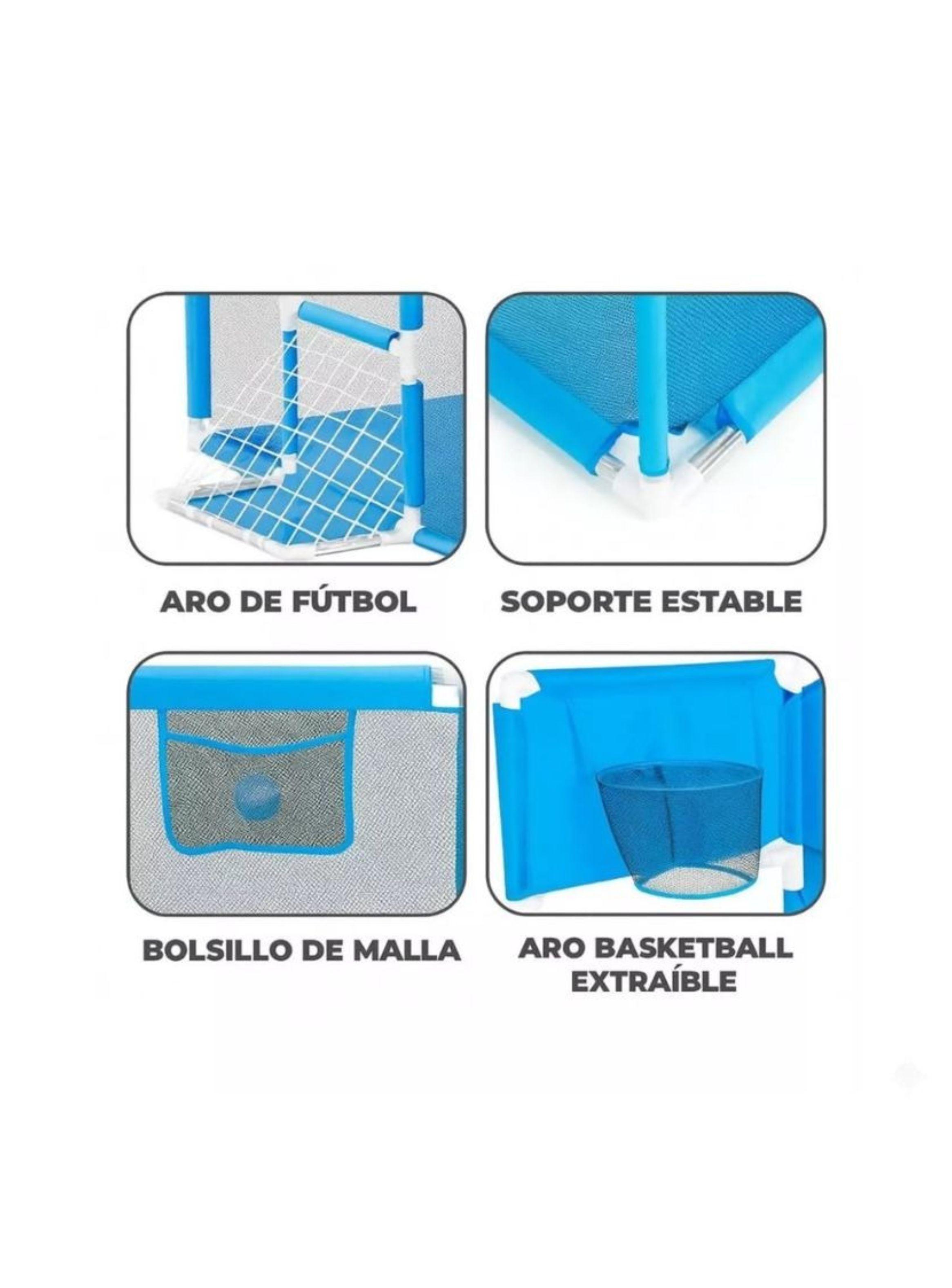  Parque De Juegos Para Bebés Corral Malla Plegable Azul-3