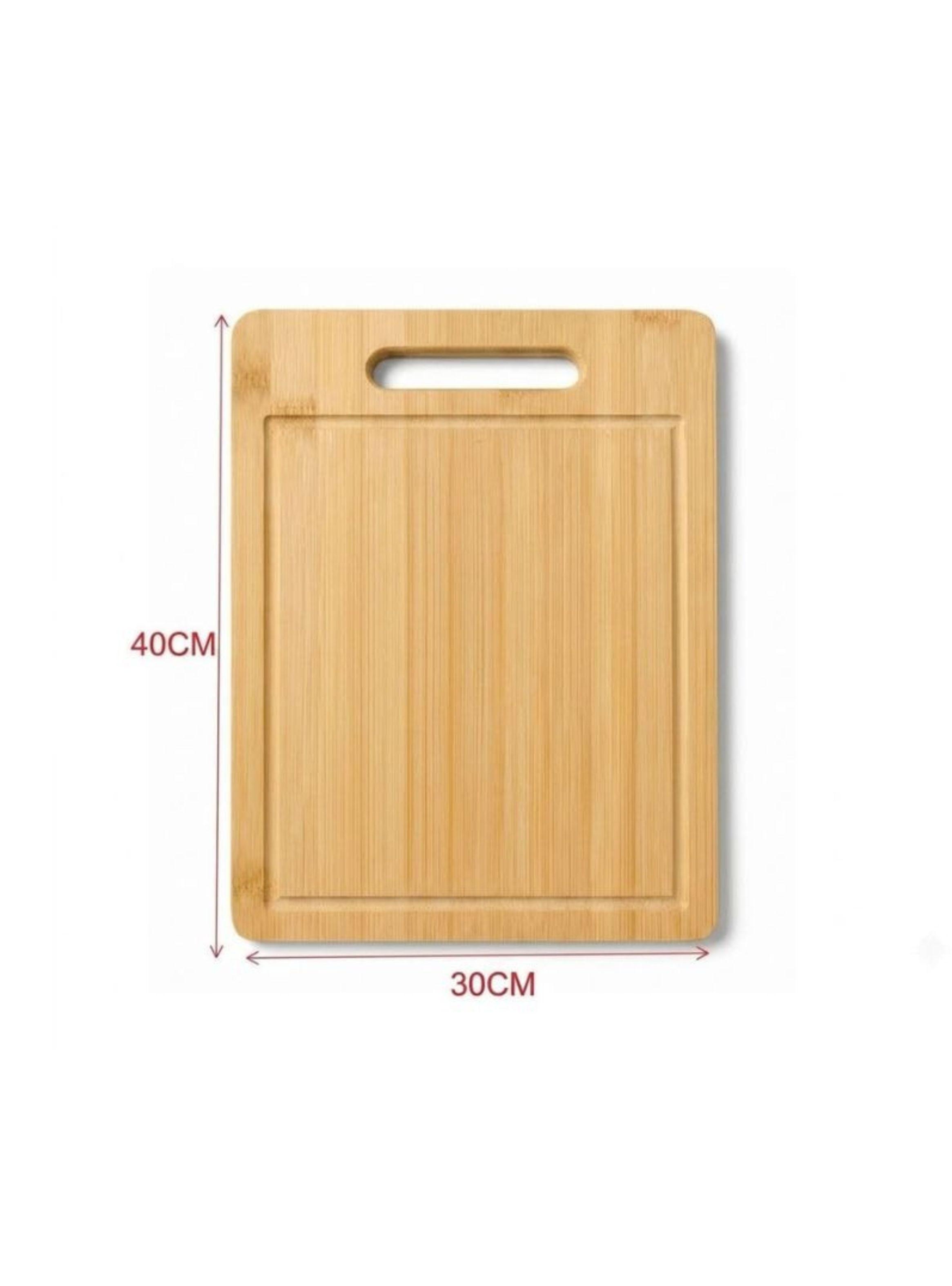 Tabla Para Picar Cocina Rectangular Bambú 40x30 Cm-1