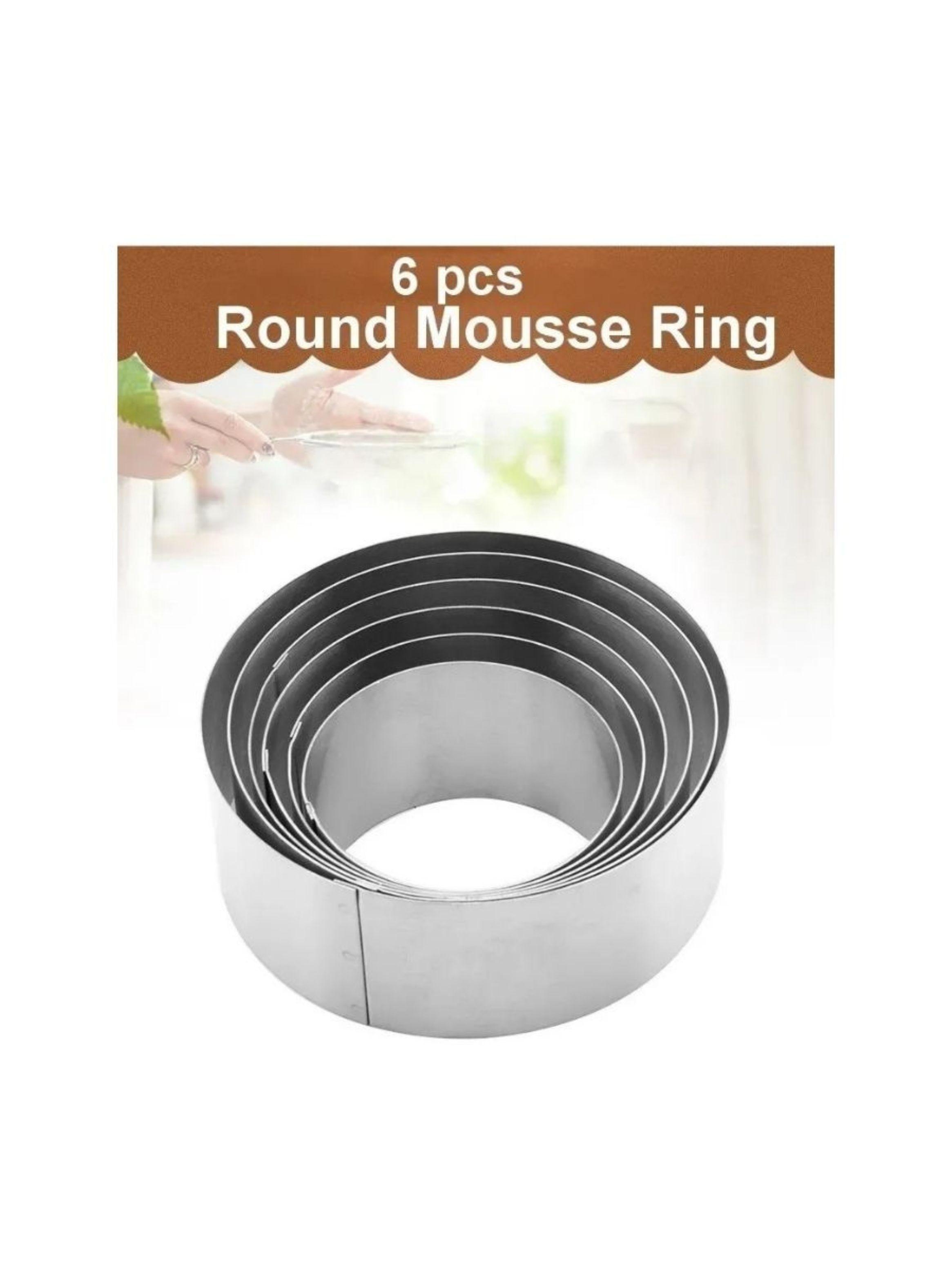 Set De 6 Moldes Redondos Para Mouse Anillos Repostería-2