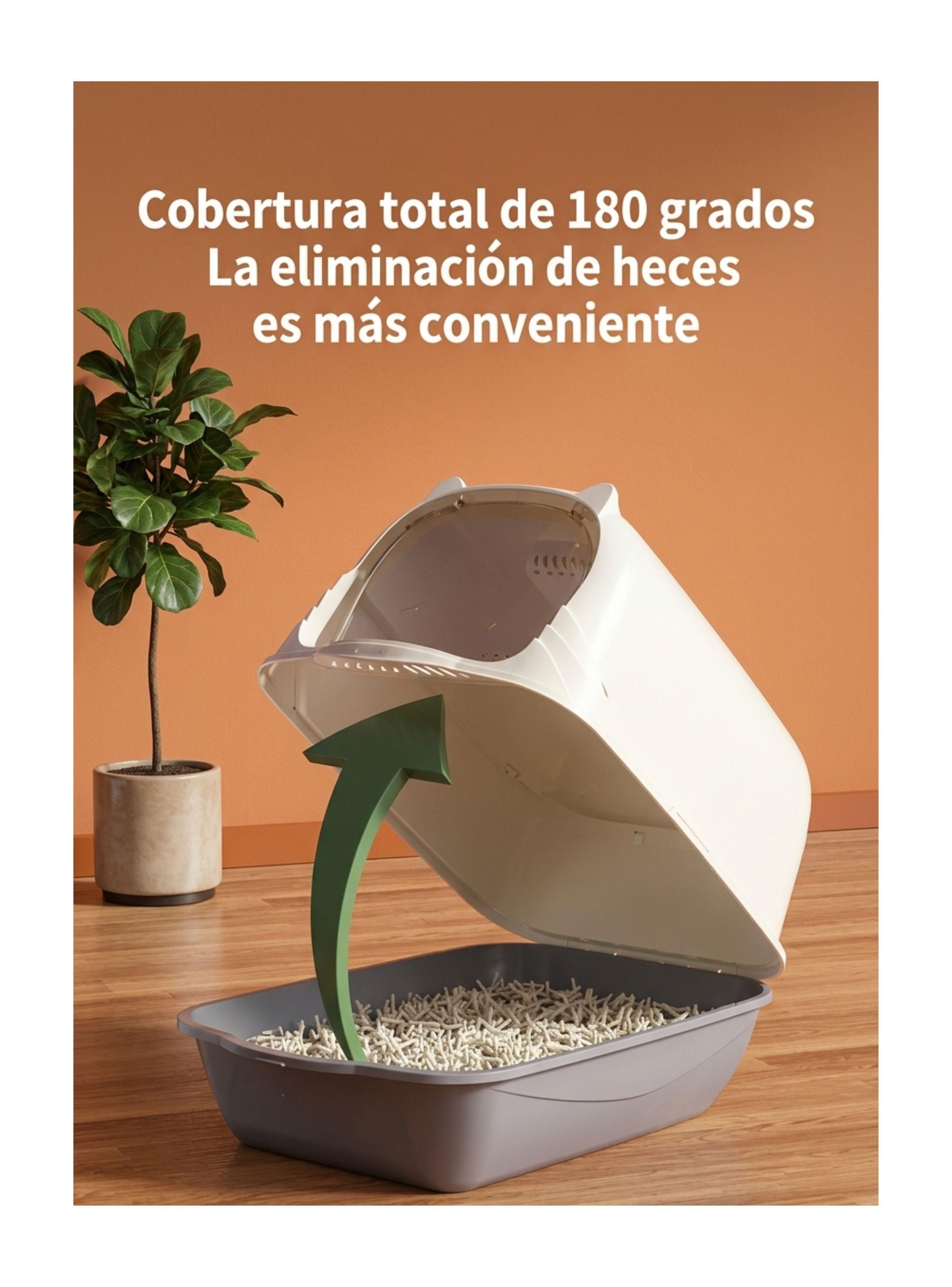 Arenero Baño Sanitario De Gatos Tapa Plegable Grande Rosa-3